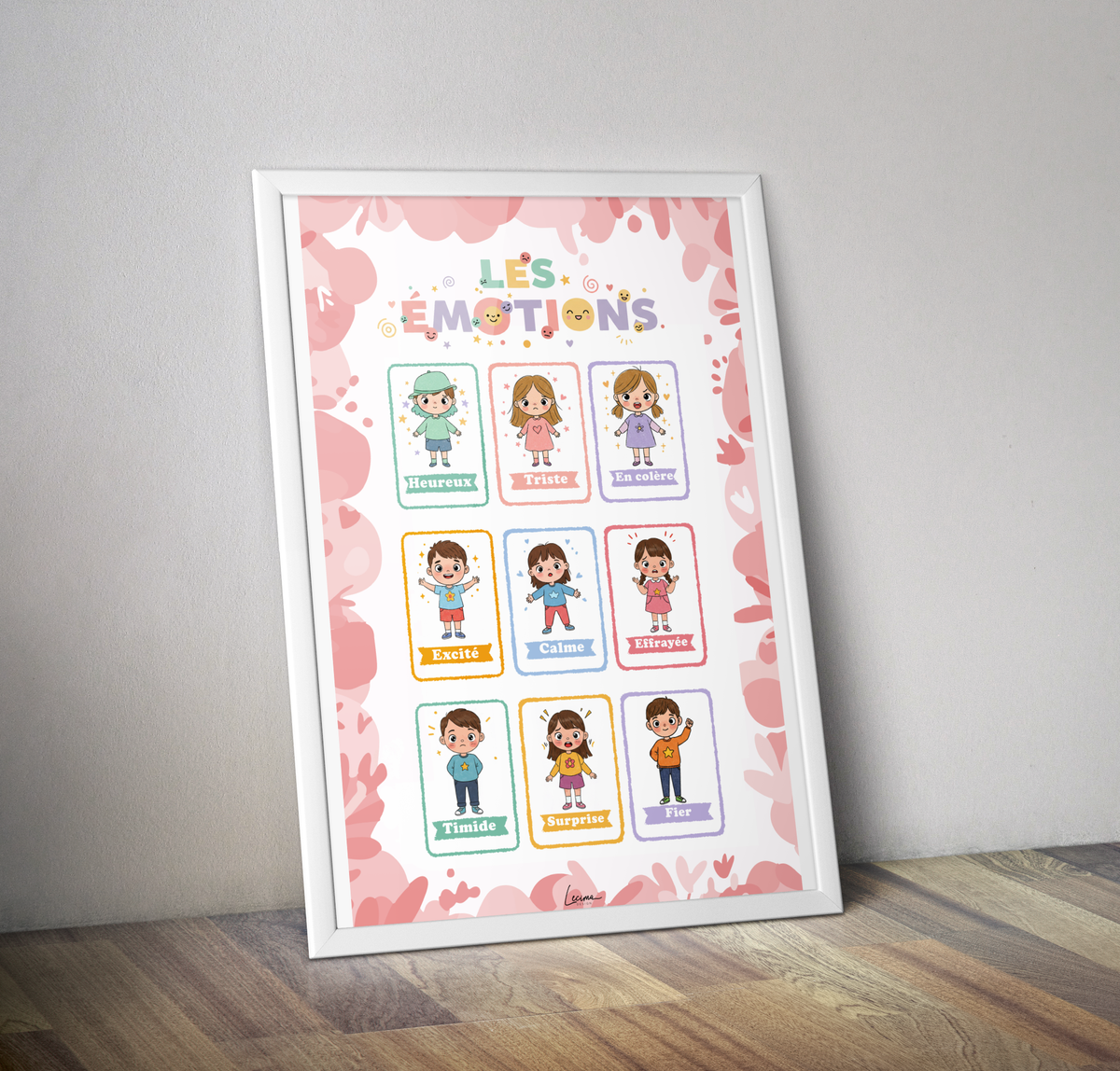 Affiche pédagogique enfant "Les émotions" - Poster enfant