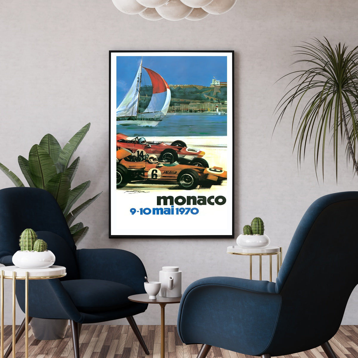 Affiche Vintage Monaco 1970 - Poster vintage Monaco