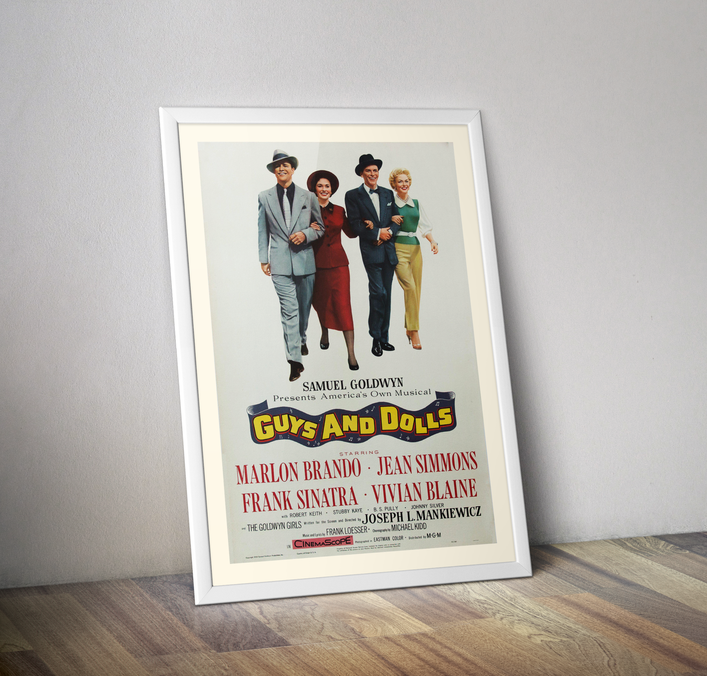 Affiche cinéma Guys and dolls 1955 I Franck Sinatra, Marlon Brando