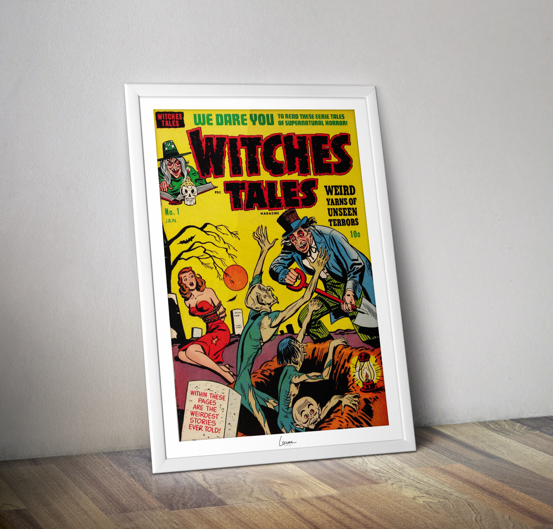 Poster couverture du numéro 1 de Witches Tales - Affiche retro Marvel