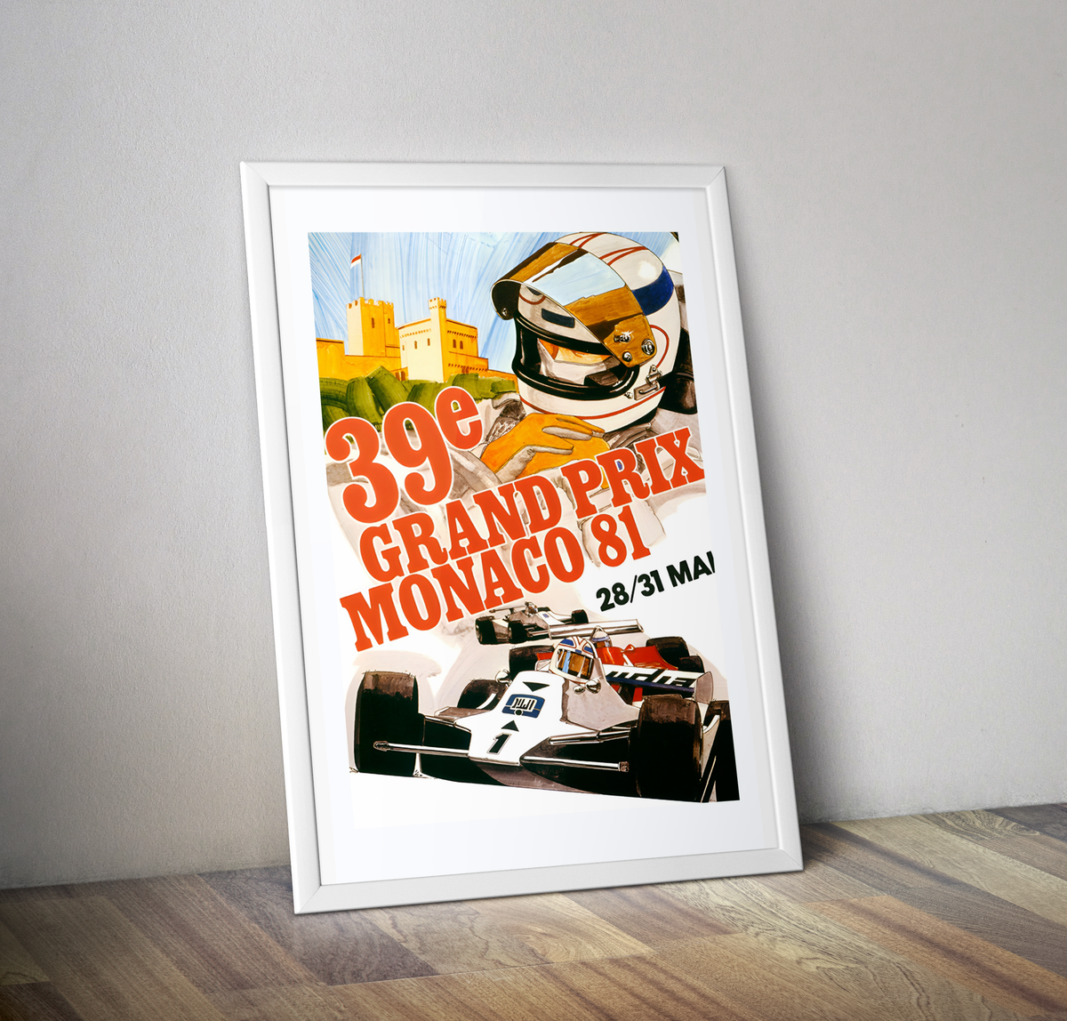Affiche grand prix de Monaco 1981 - Poster vintage Monaco