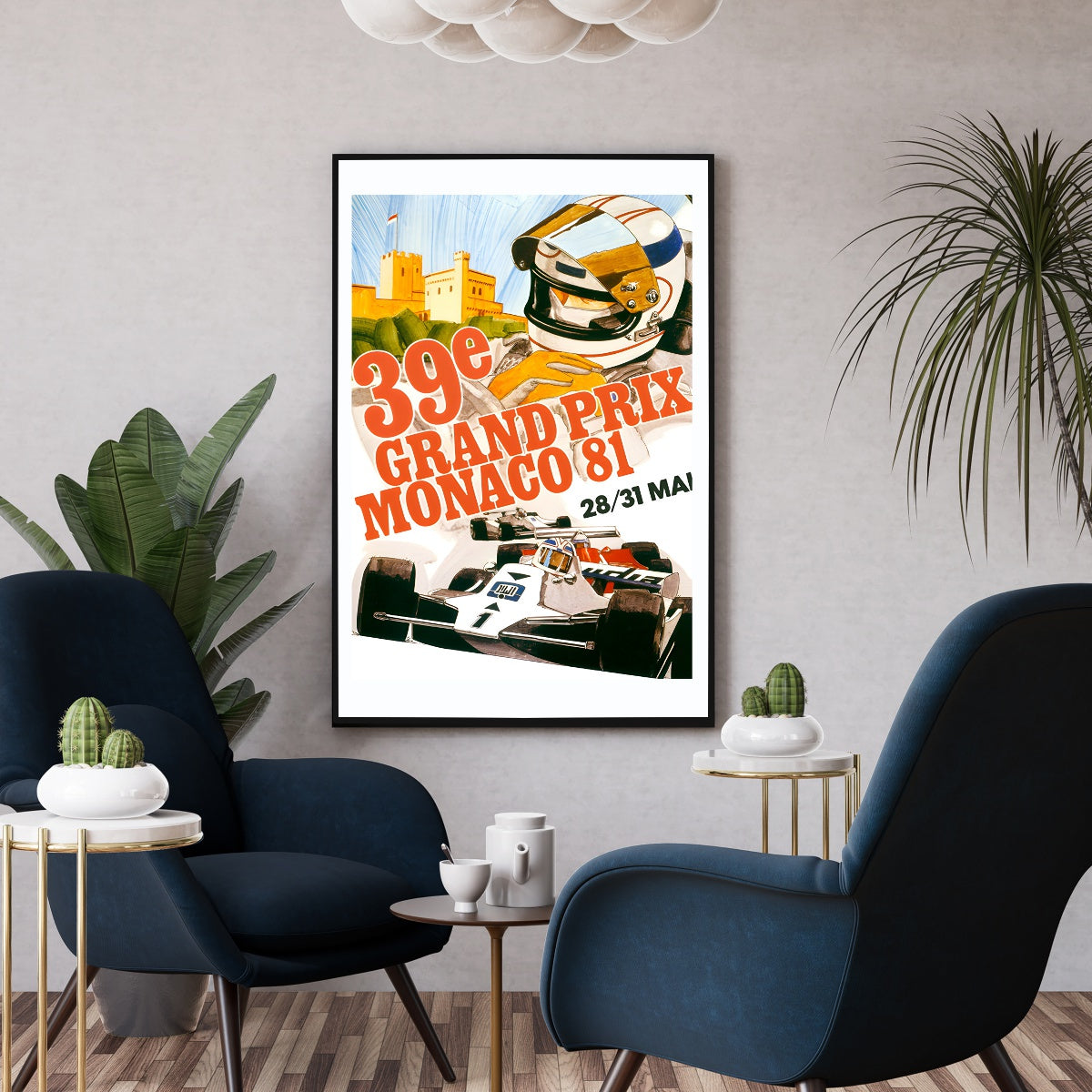 Affiche grand prix de Monaco 1981 - Poster vintage Monaco