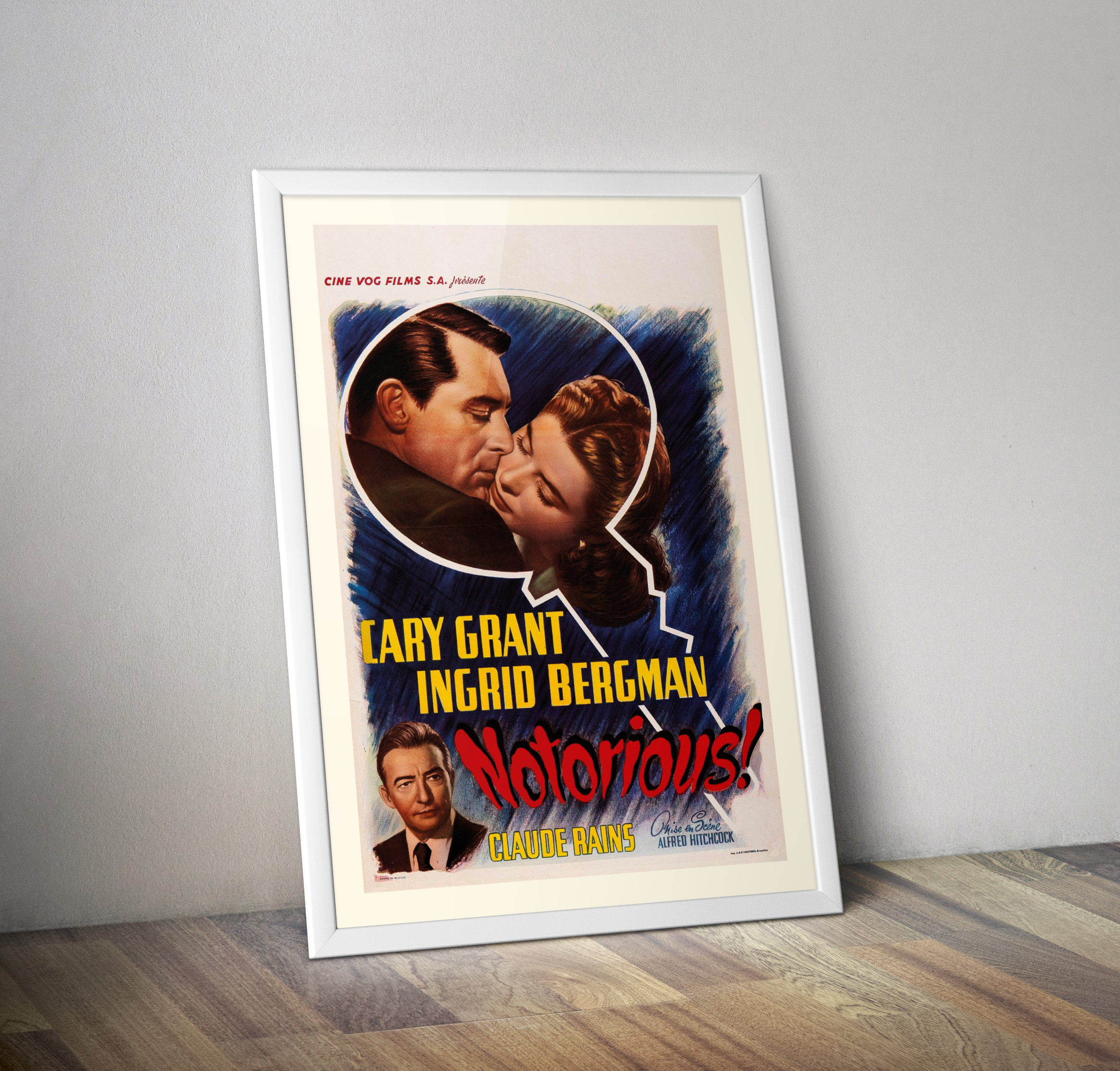 Affiche cinéma Les enchainés 1950 I Poster Notorious Cary Grant
