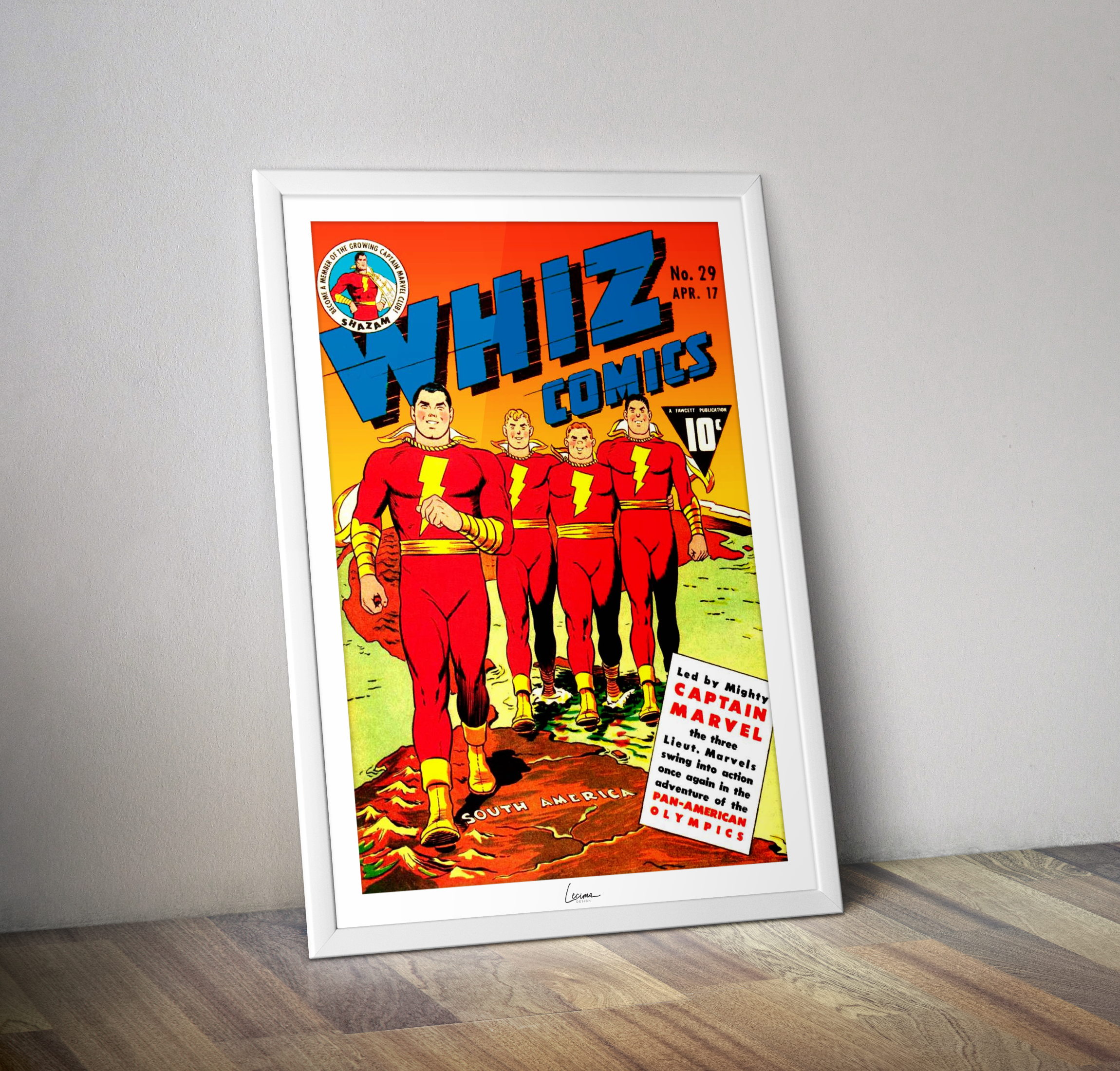 Poster Lieutenant Marvels Fawcett Comics- Affiche DC Comics universes