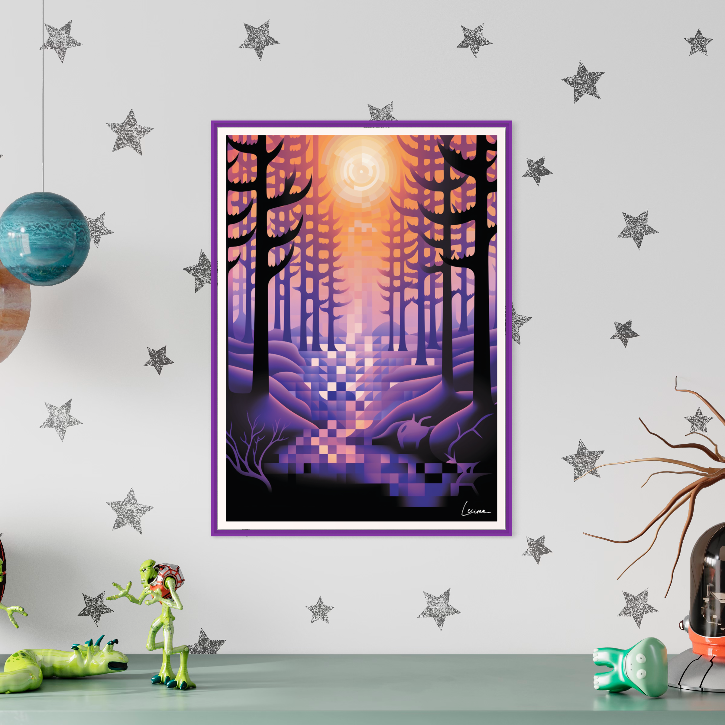 Affiche foret enfant décoration chambre - Poster chambre bébé