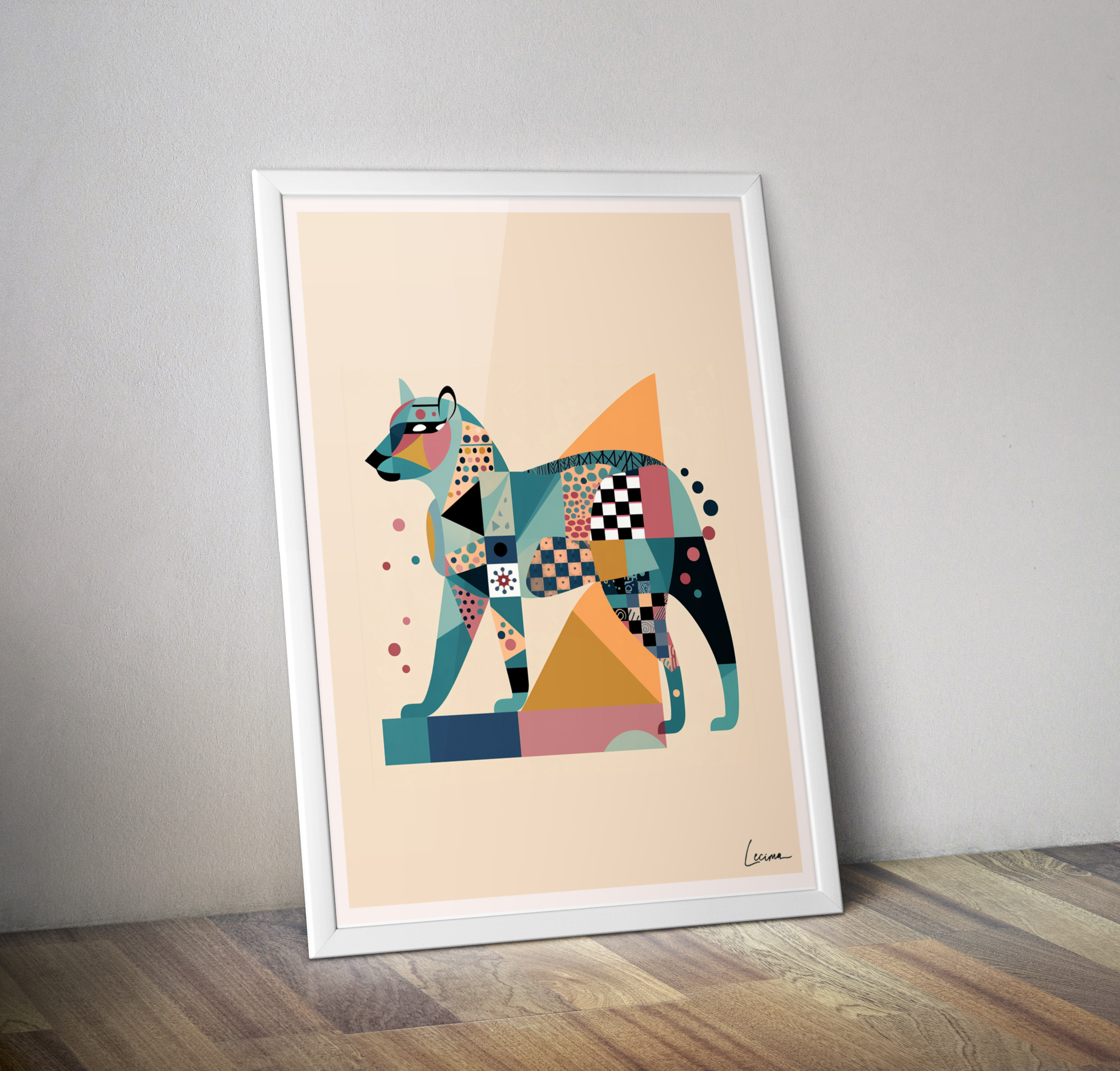 Affiche enfant animal loup - Affiche décoration chambre bébés