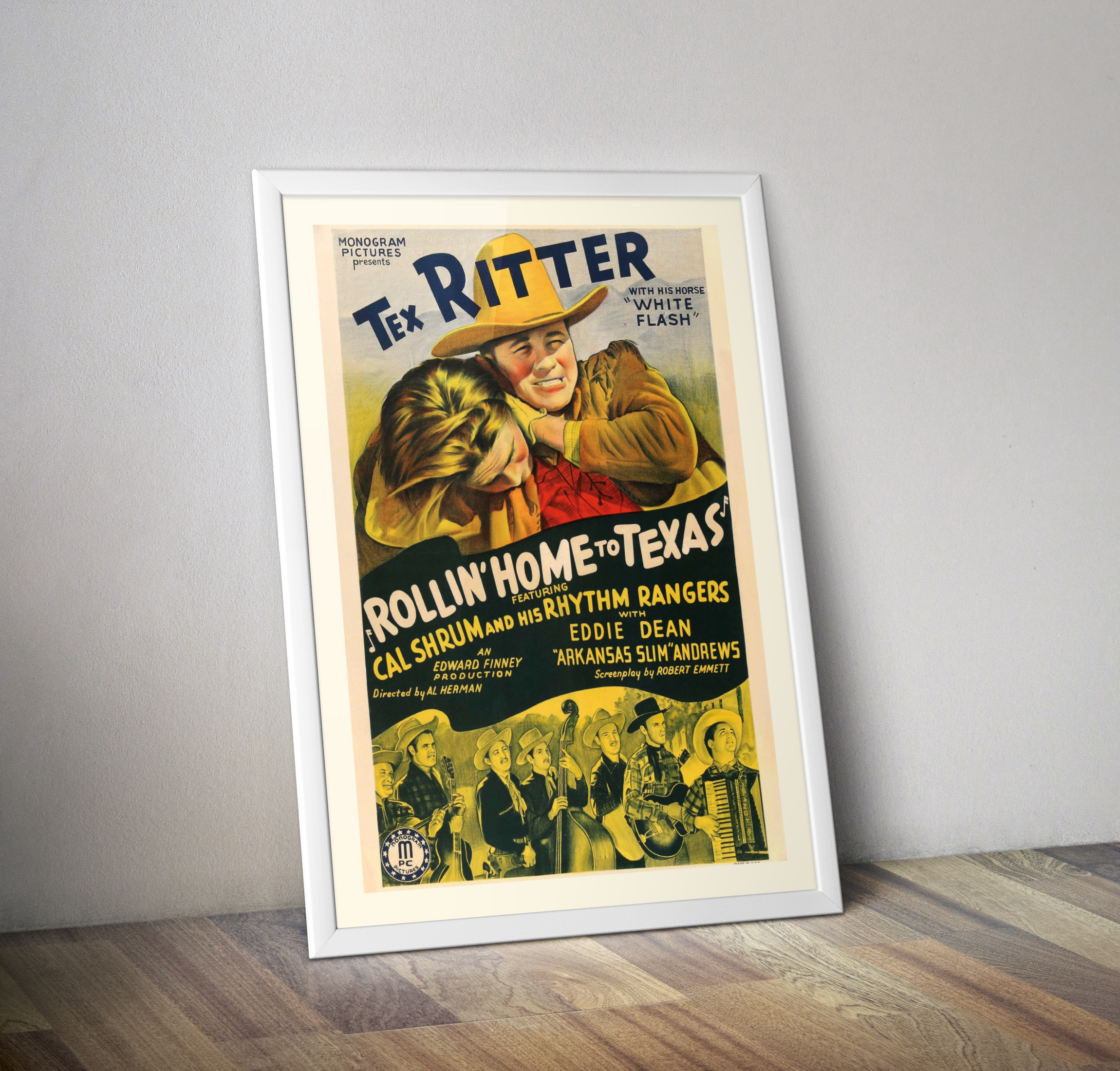 Affiche cinéma Rollin' to Texas 1940 I Affiche western Tex Ritter