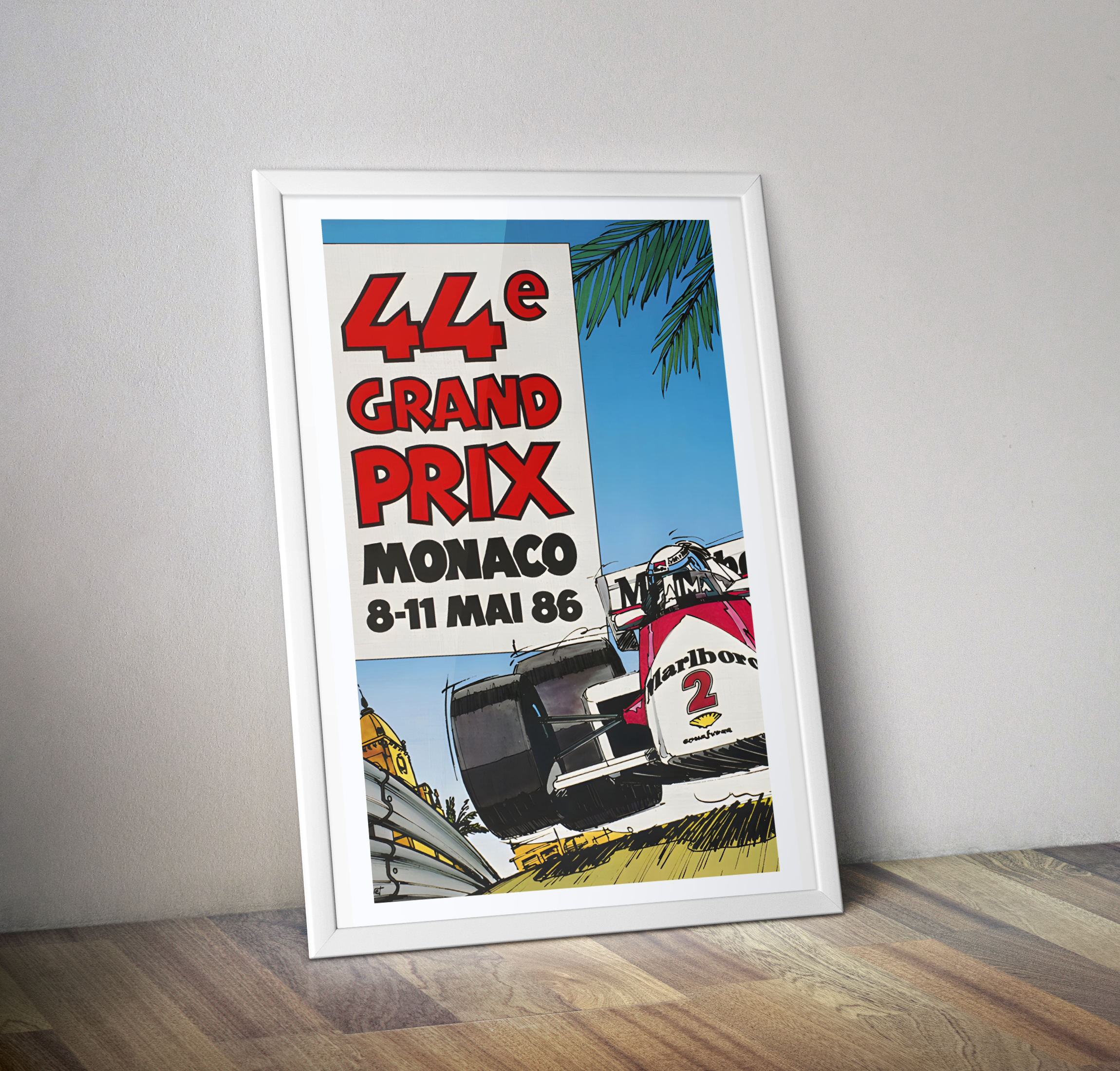 Affiche Monaco grand prix 1986 - Poster Monaco 86