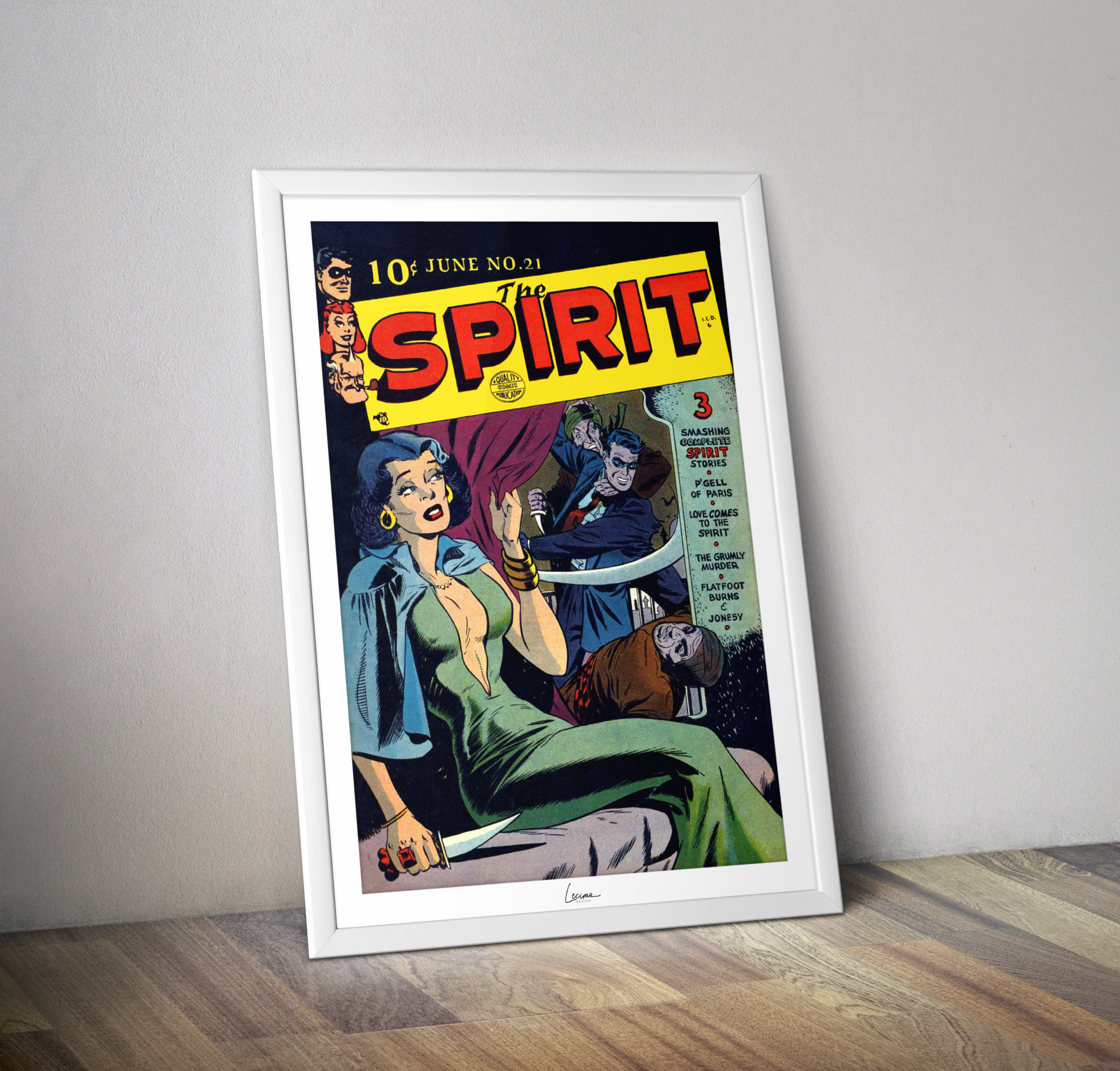 Affiche The Spirit numéro 21 de 1950 Superhero Comic - Poster comics