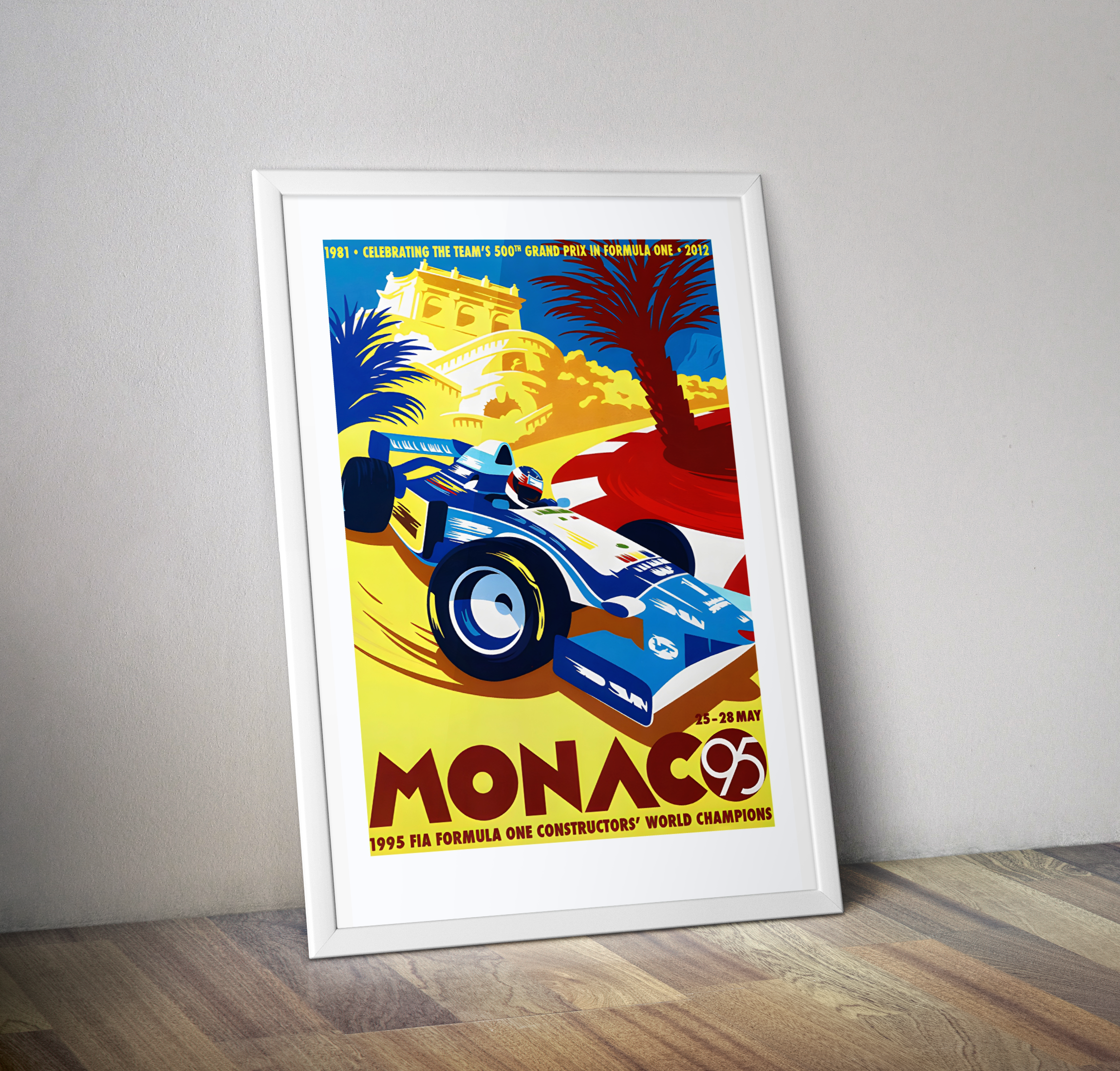 Affiche course F1 grand prix Monaco 1995