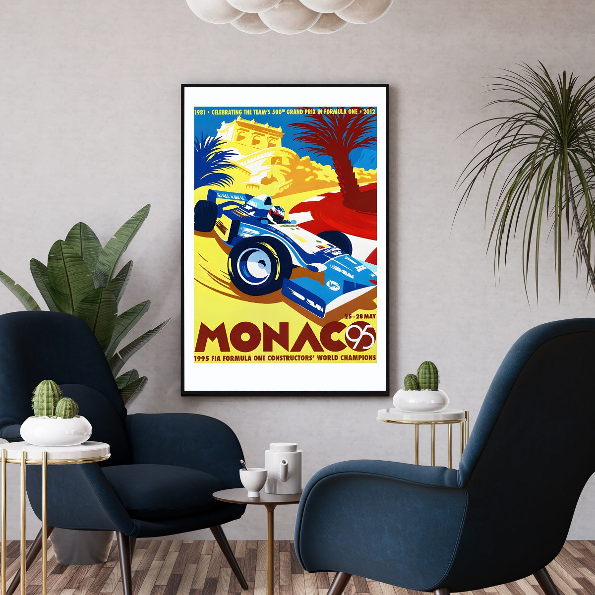 Affiche course F1 grand prix Monaco 1995