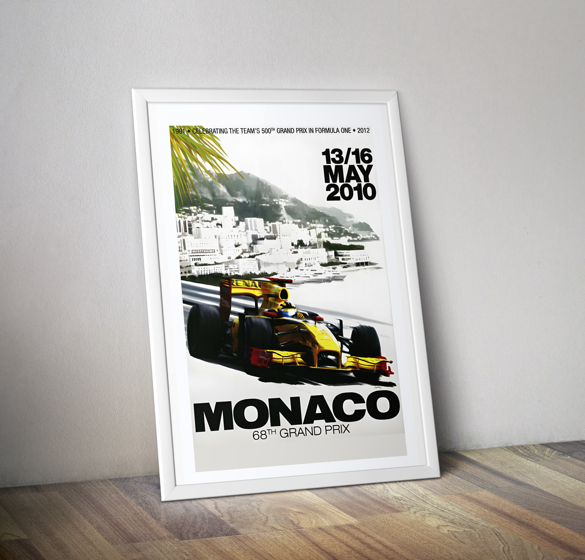 Affiche grand prix de Monaco 2010 - Poster vintage course auto