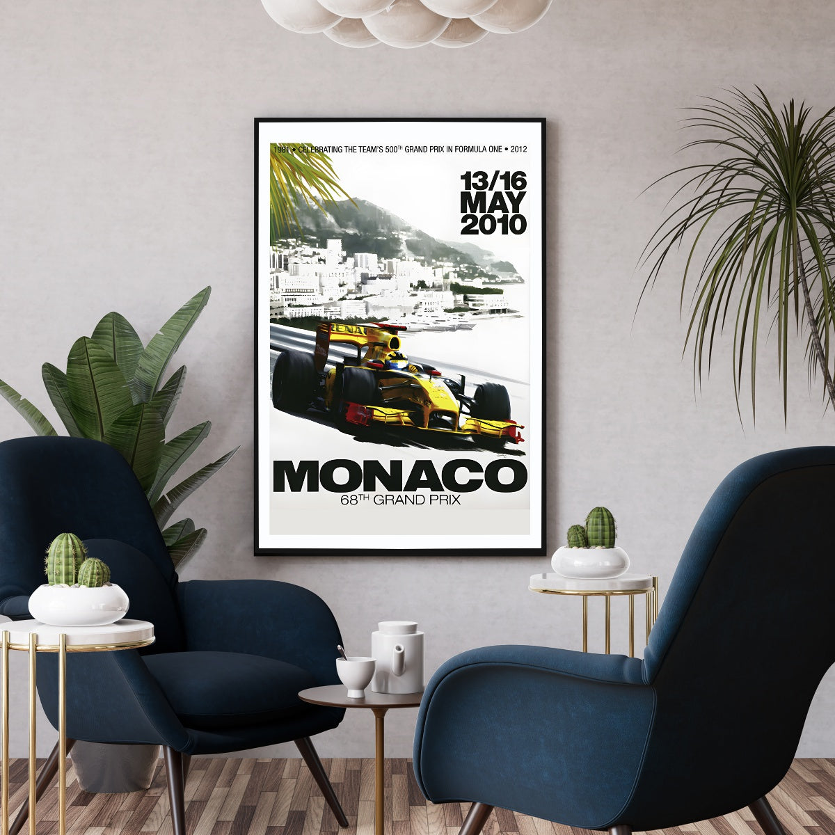 Affiche grand prix de Monaco 2010 - Poster vintage course auto