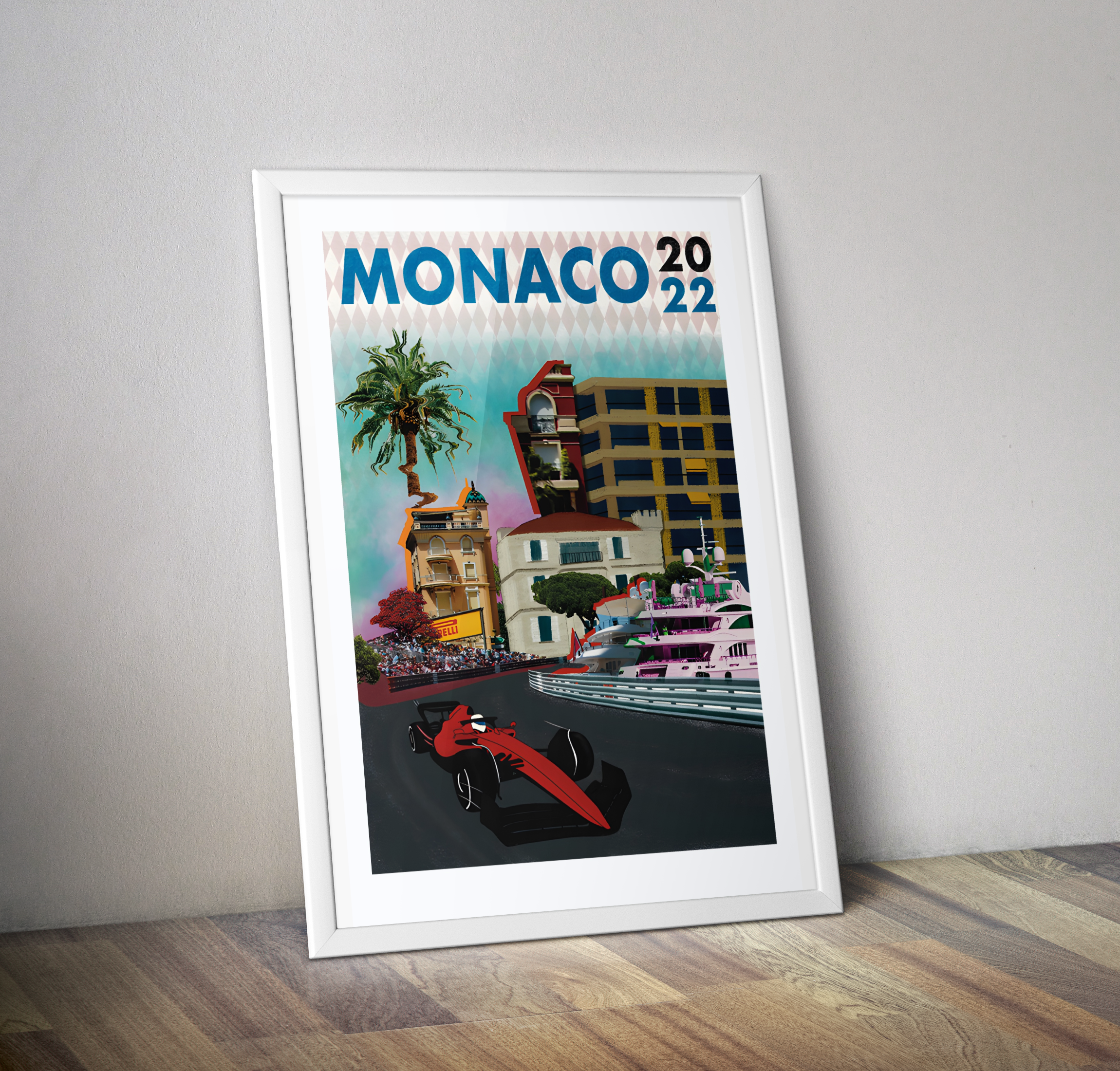 Affiche grand prix de Monaco - Poster vintage F1