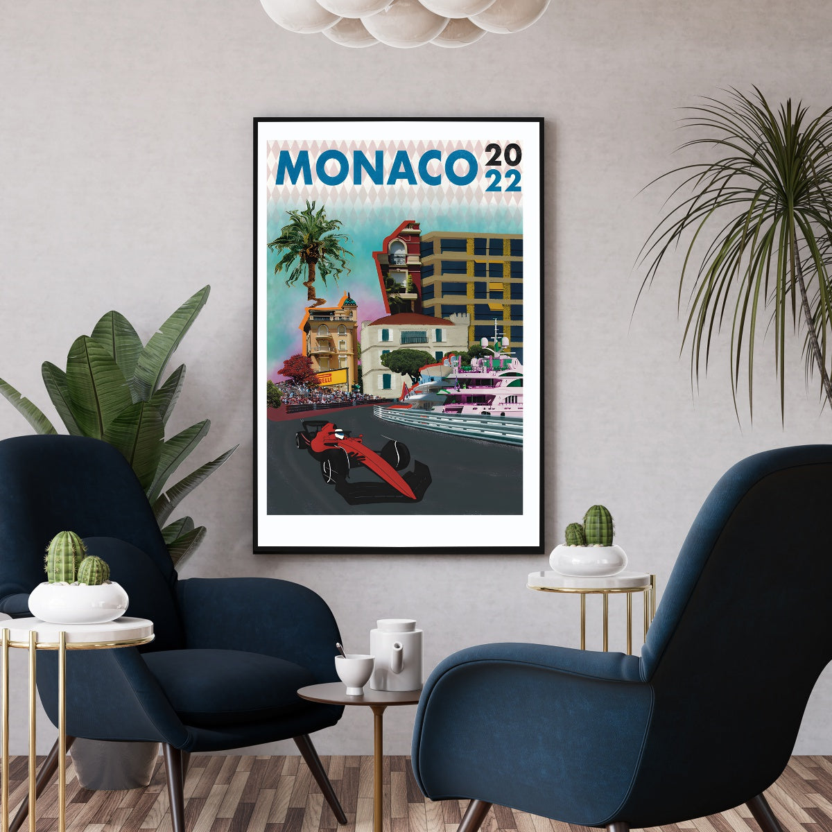 Affiche grand prix de Monaco - Poster vintage F1