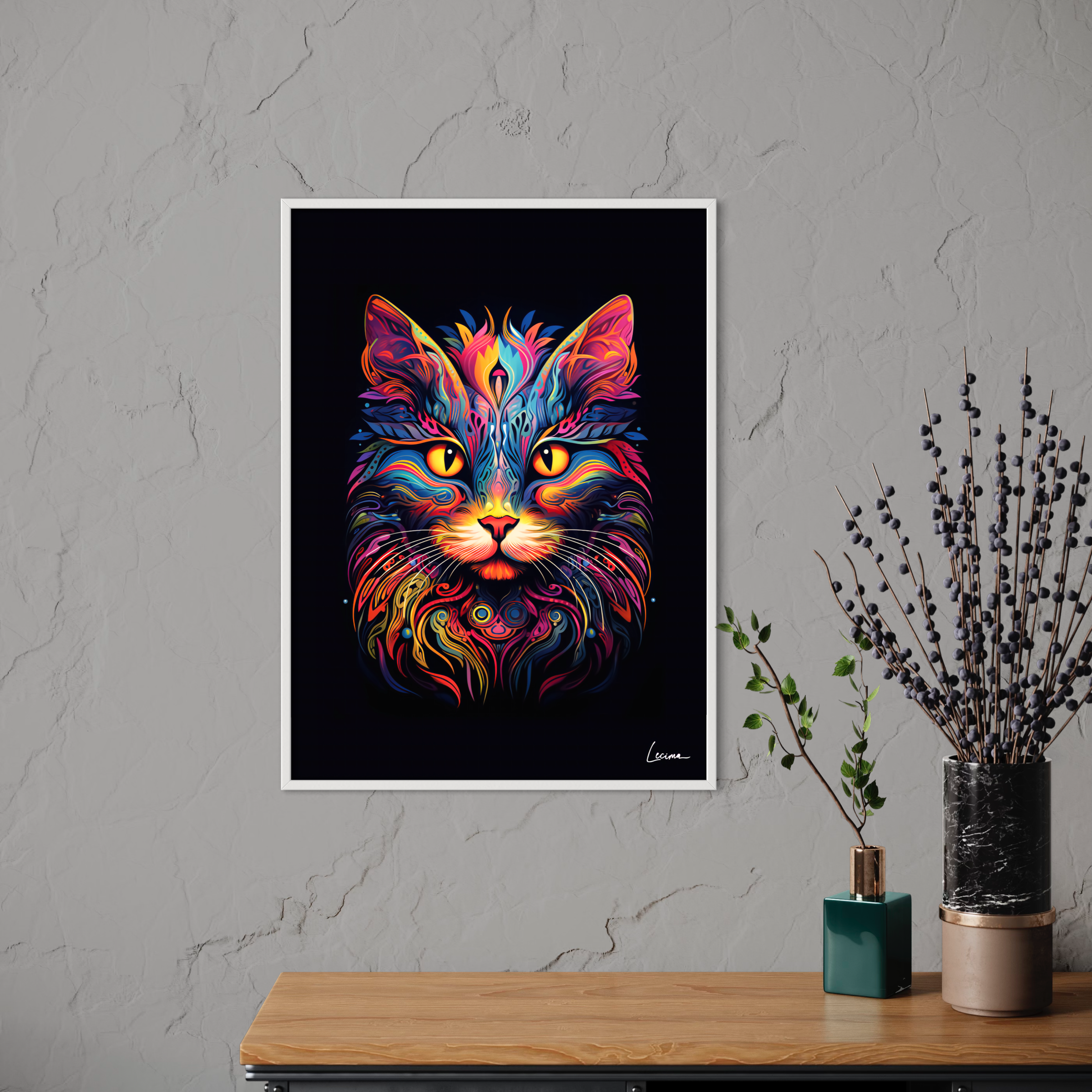 Affiche chat enfant décoration chambre enfant - Poster déco chambre