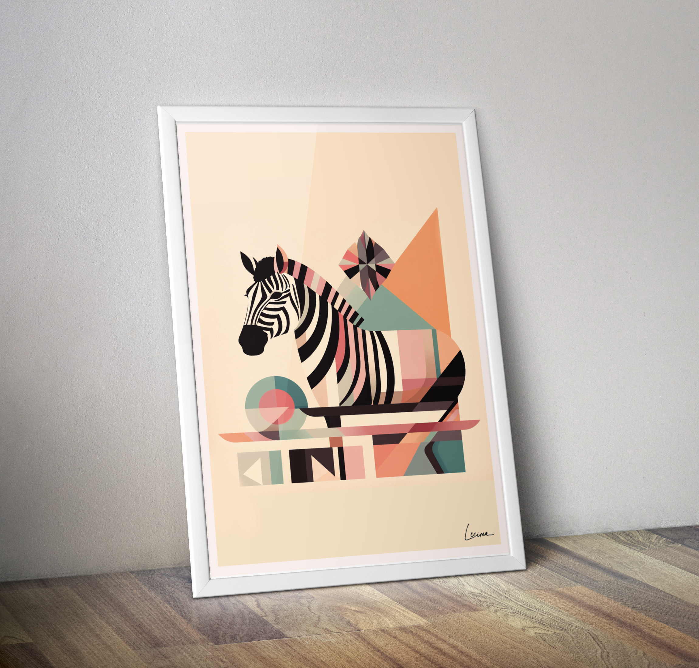 Affiche zèbre décoration enfant - Affiche chambre bébé