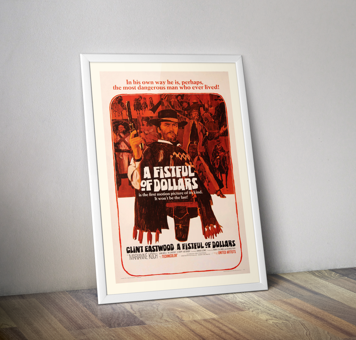 Affiche vintage film A Fistul of Dollars - Film poster Clint Eastwood