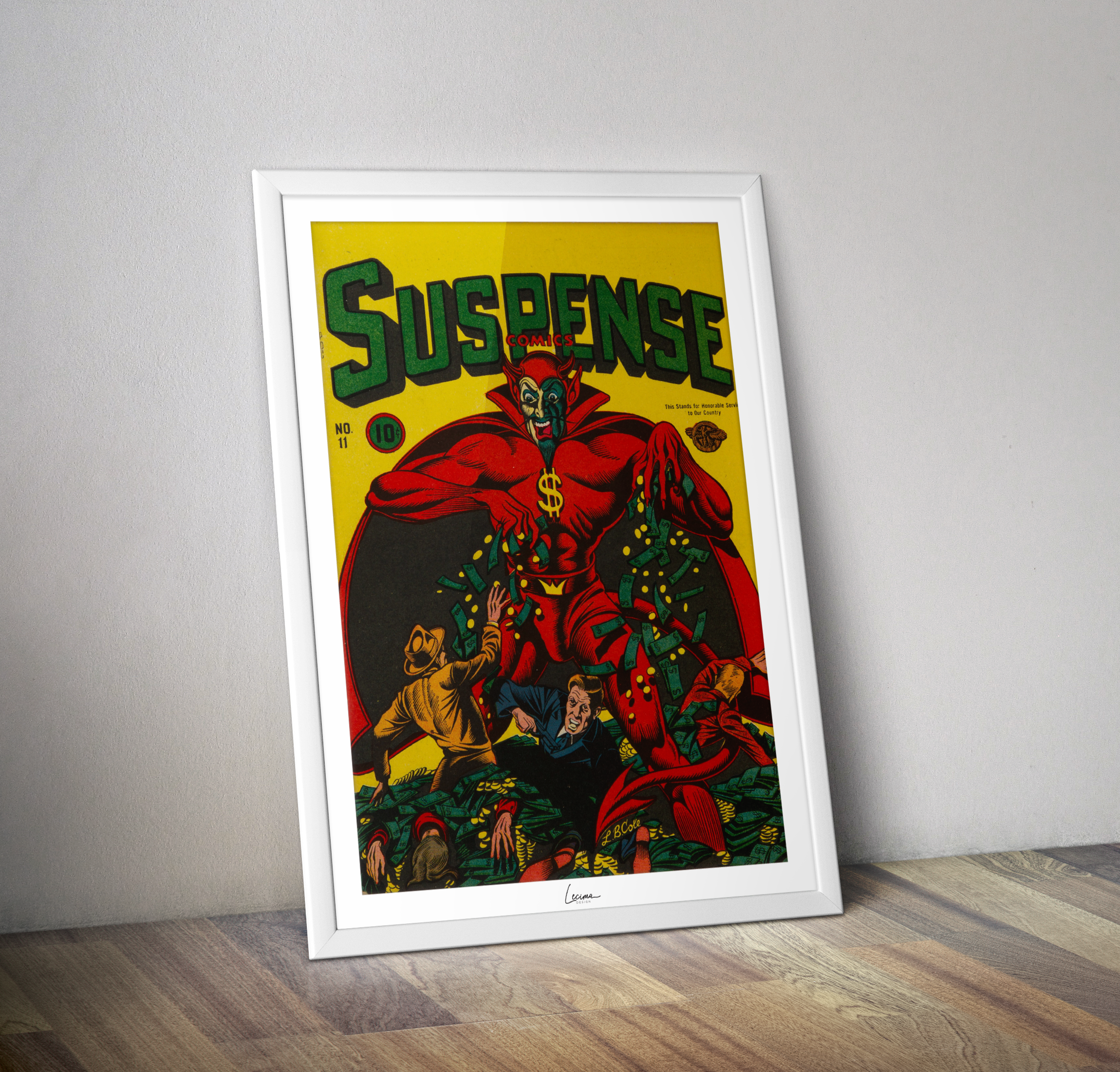 Poster SUSPENSE comics numero 11 - Affiche vintage Bandes dessinées