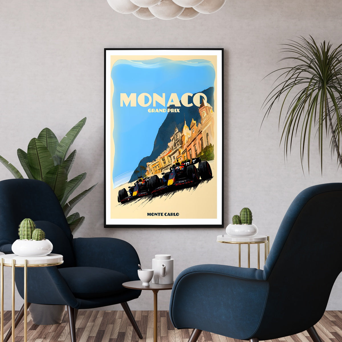 Affiche poster vintage Monaco grand prix