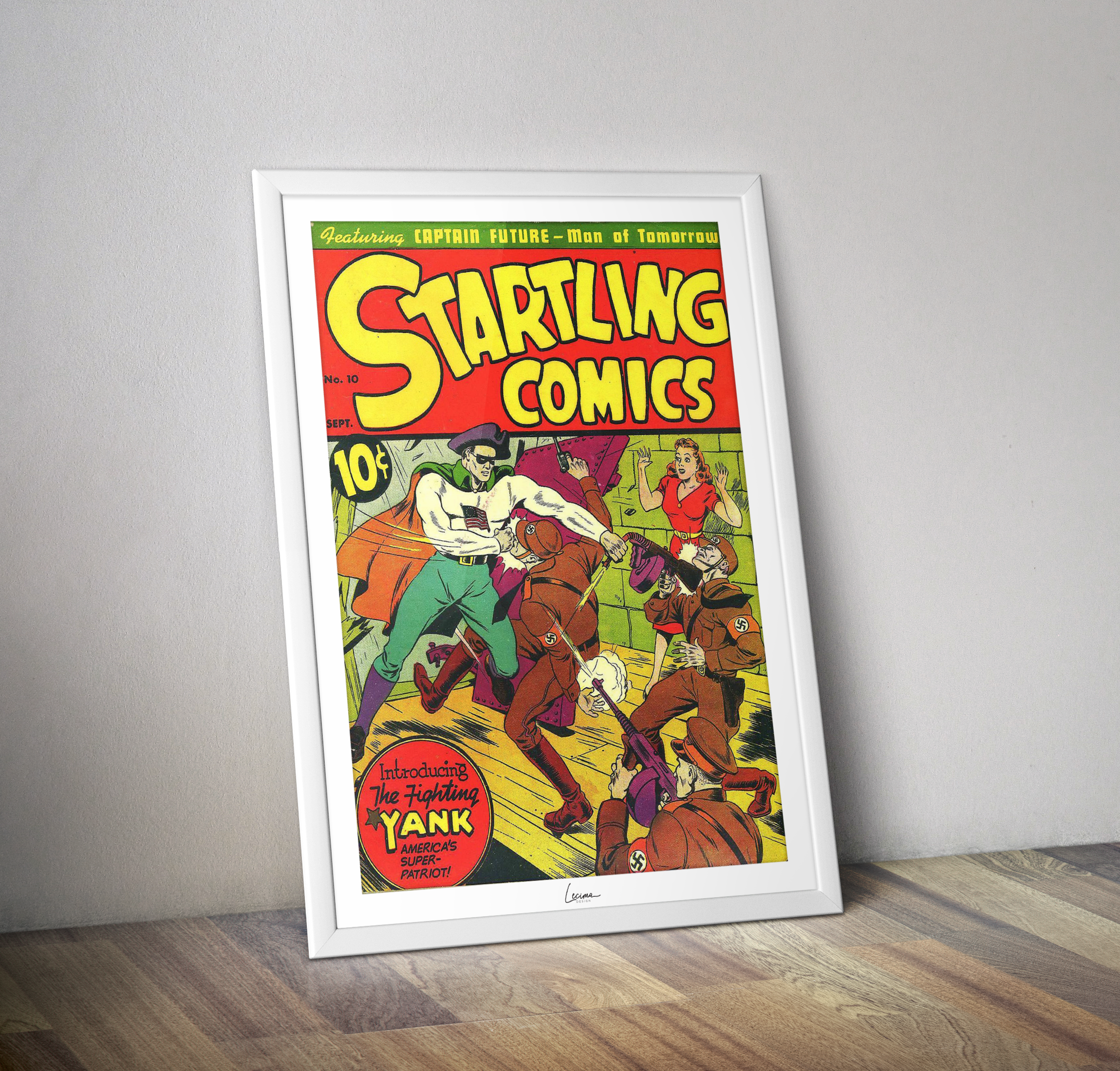 Poster Starling comics - Affiche vintage ighting Yank Nedor Comics
