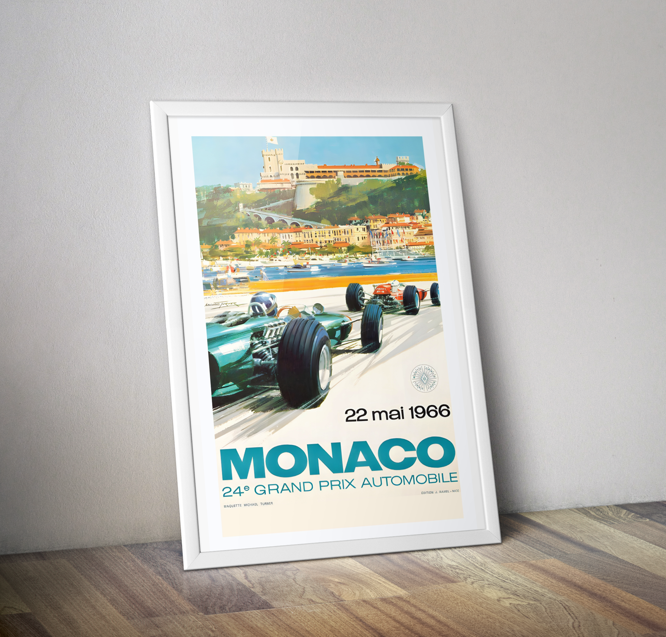 Affiche Monaco grand prix 1966 formule 1 poster