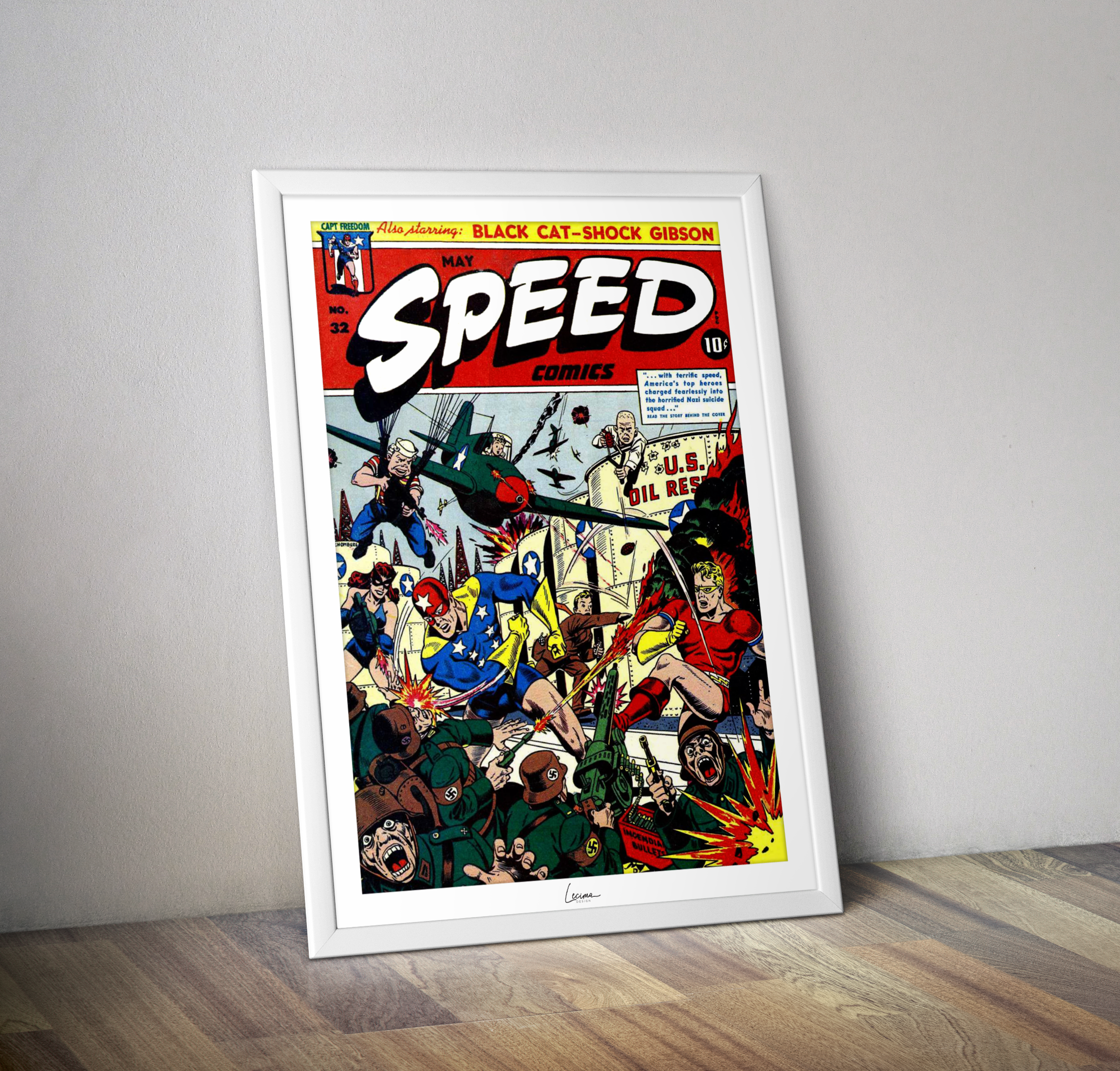 Poster SPEED comics - Affiche vintage couverture Comics