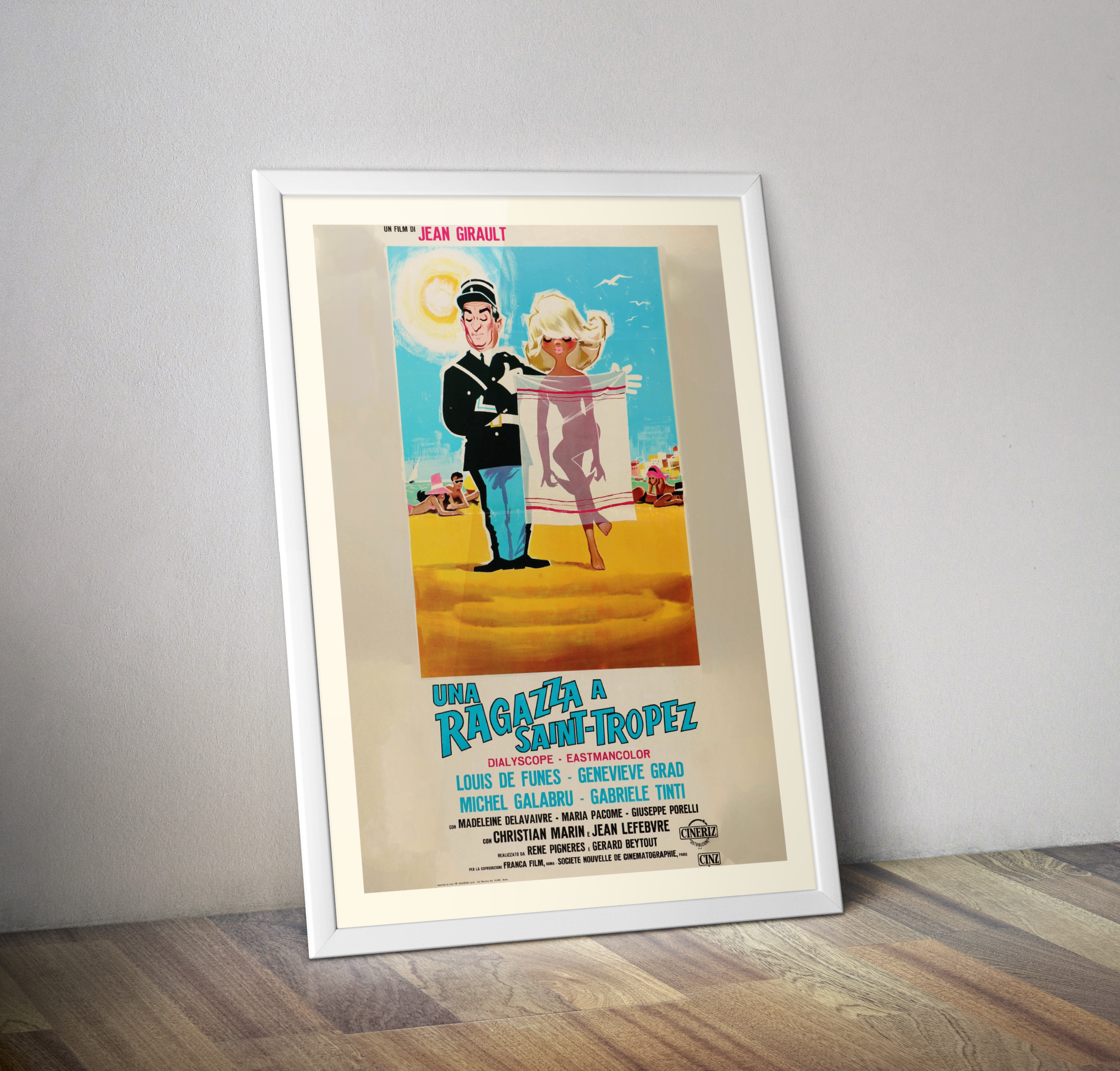 Affiche film Una ragazza a Saint Tropez 1954 I Le Gendarme de Saint-Tropez