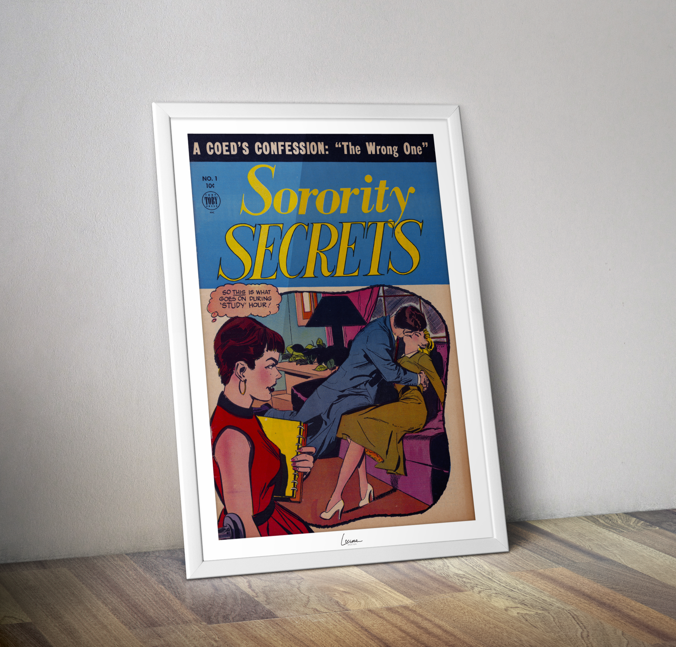 Poster SORORITY Secret comics - Affiche vintage couverture Comics