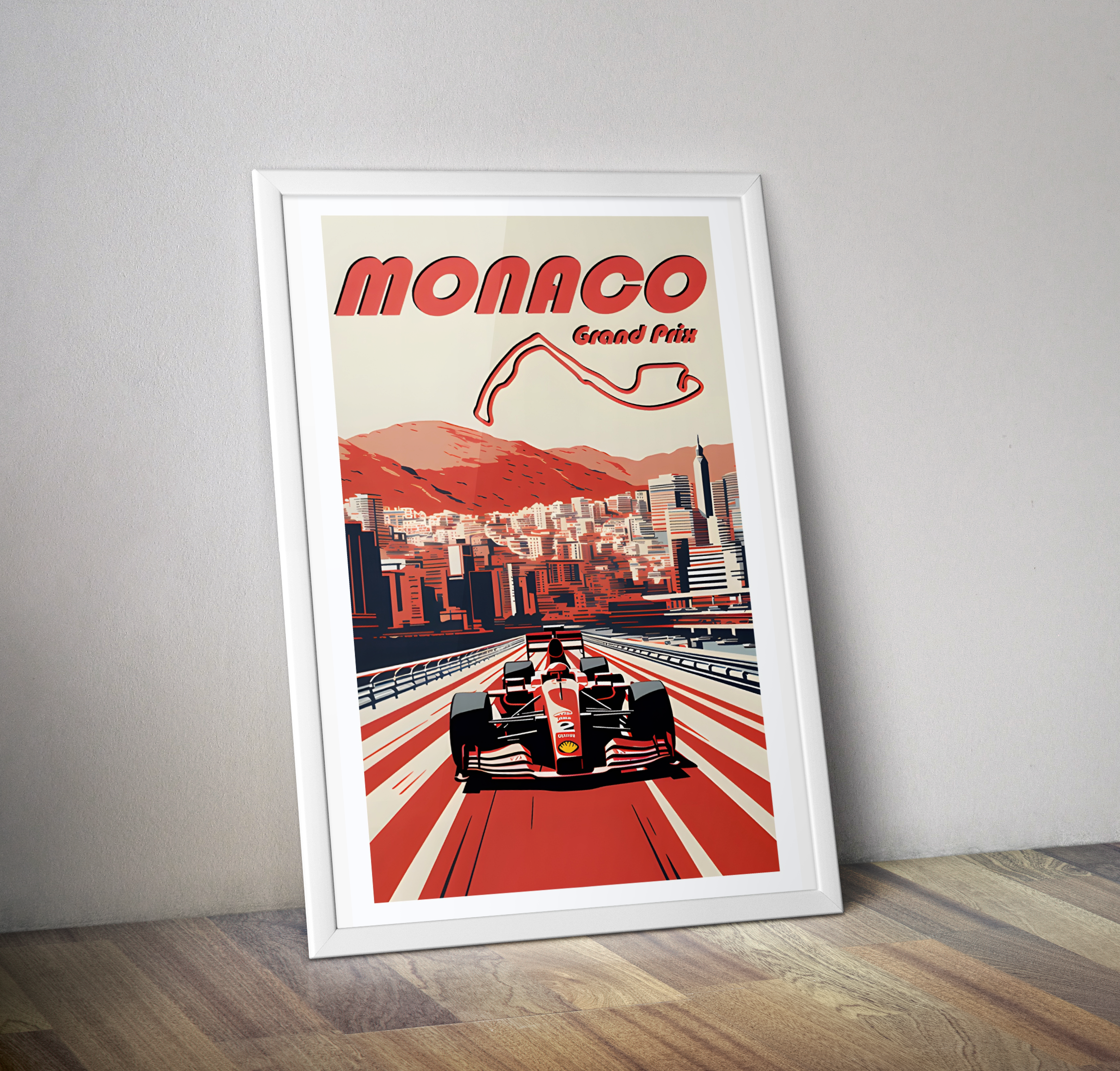 Affiche grand prix Monaco formule 1 - Poster vintage Monaco