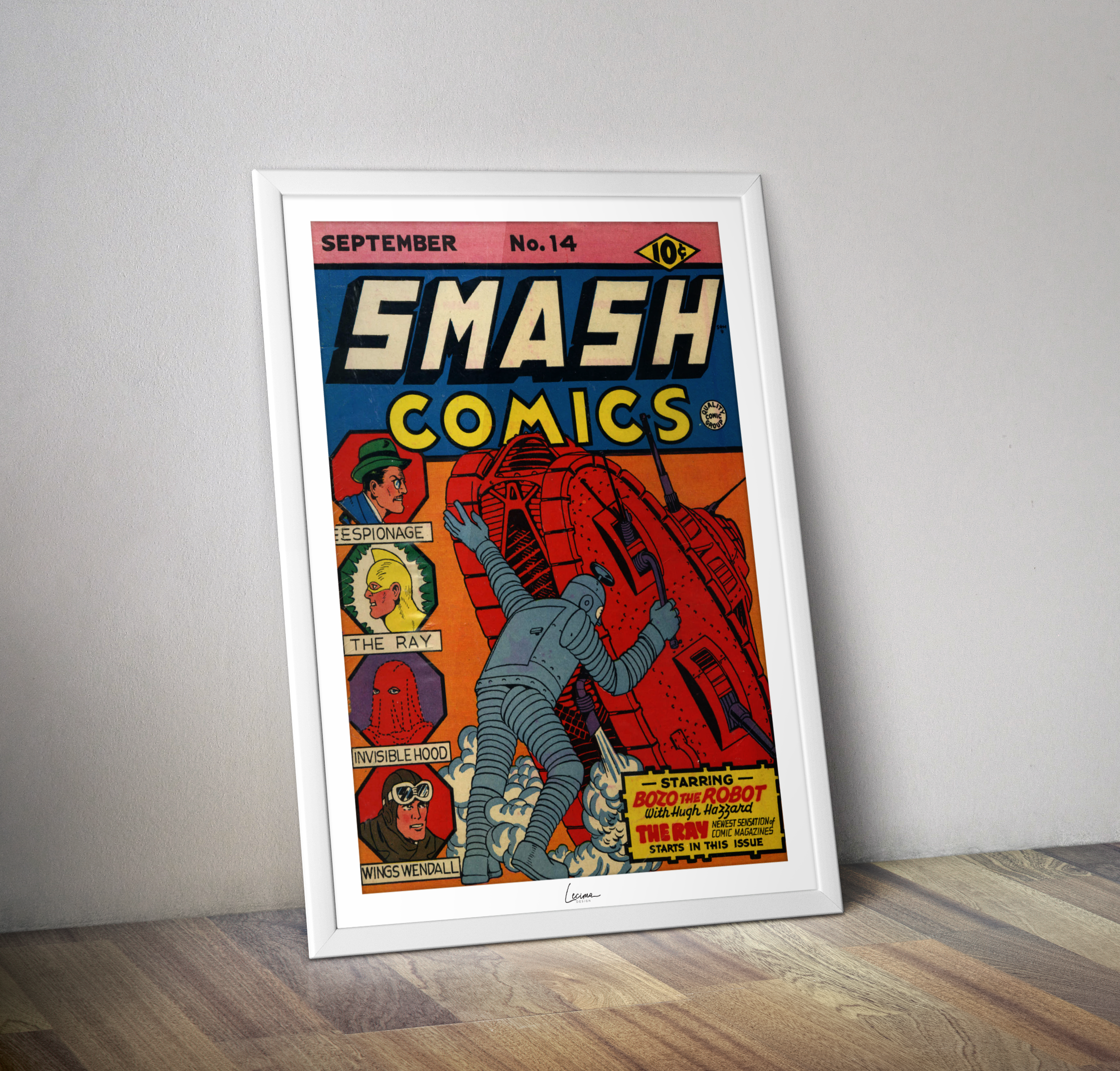 Poster Smash comics - Affiche vintage Comics