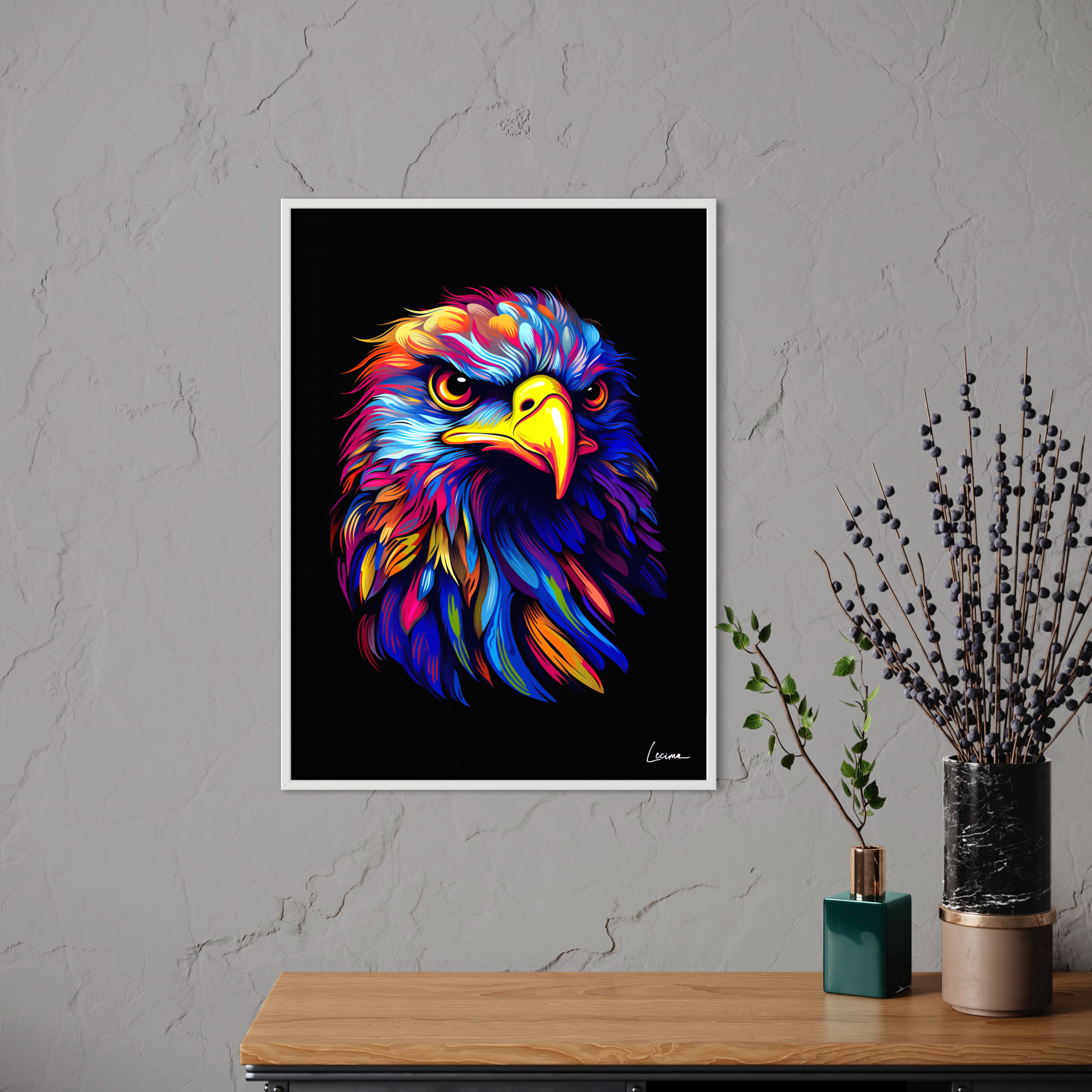 Affiche aigle décoration chambre enfant - Poster animaux aigle