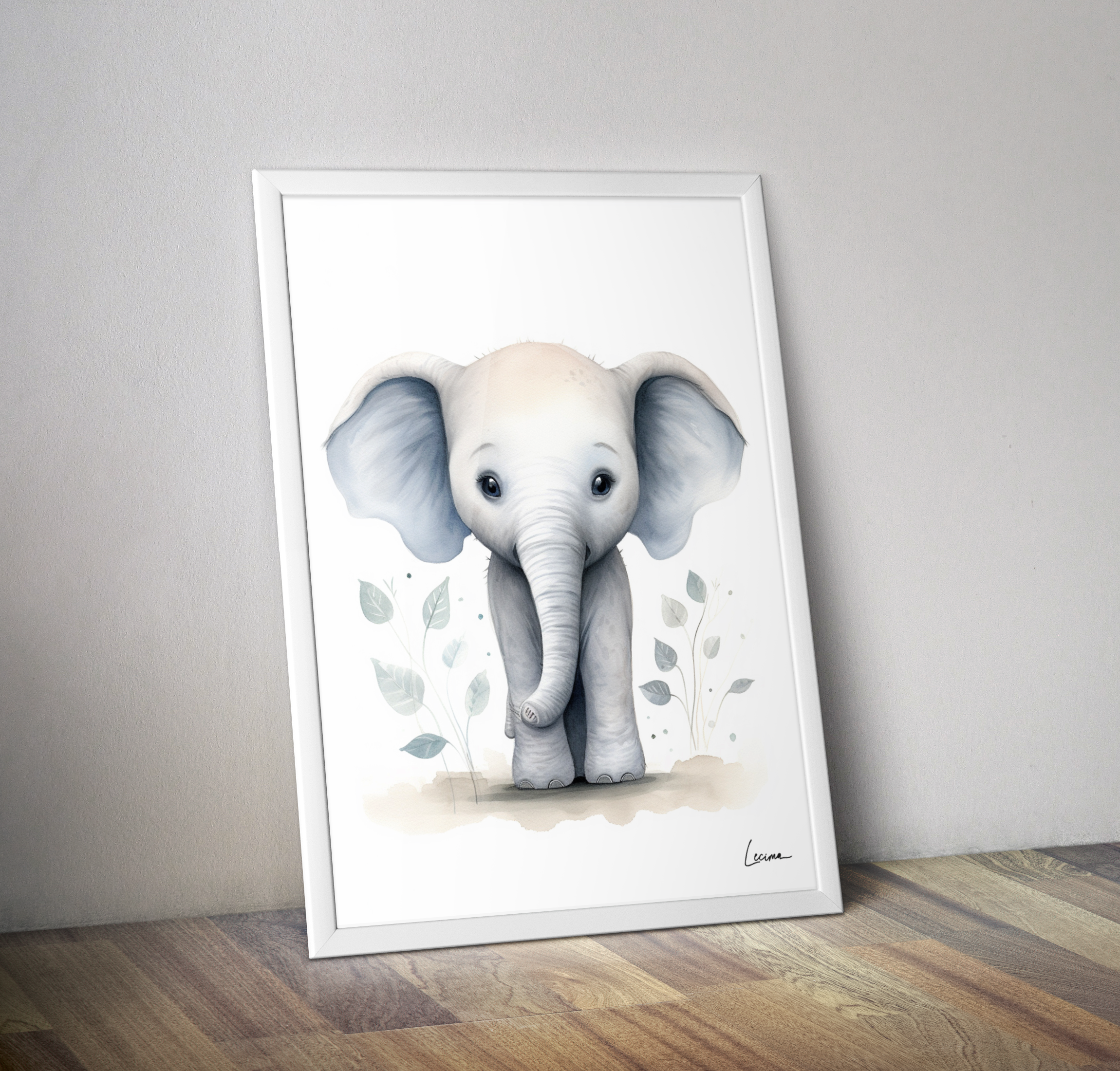 Affiche éléphant décoration chambre enfant - Poster enfant