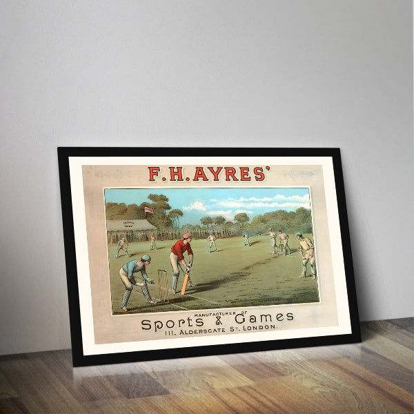 Affiche vintage Sports et Gales F.H. AYRES