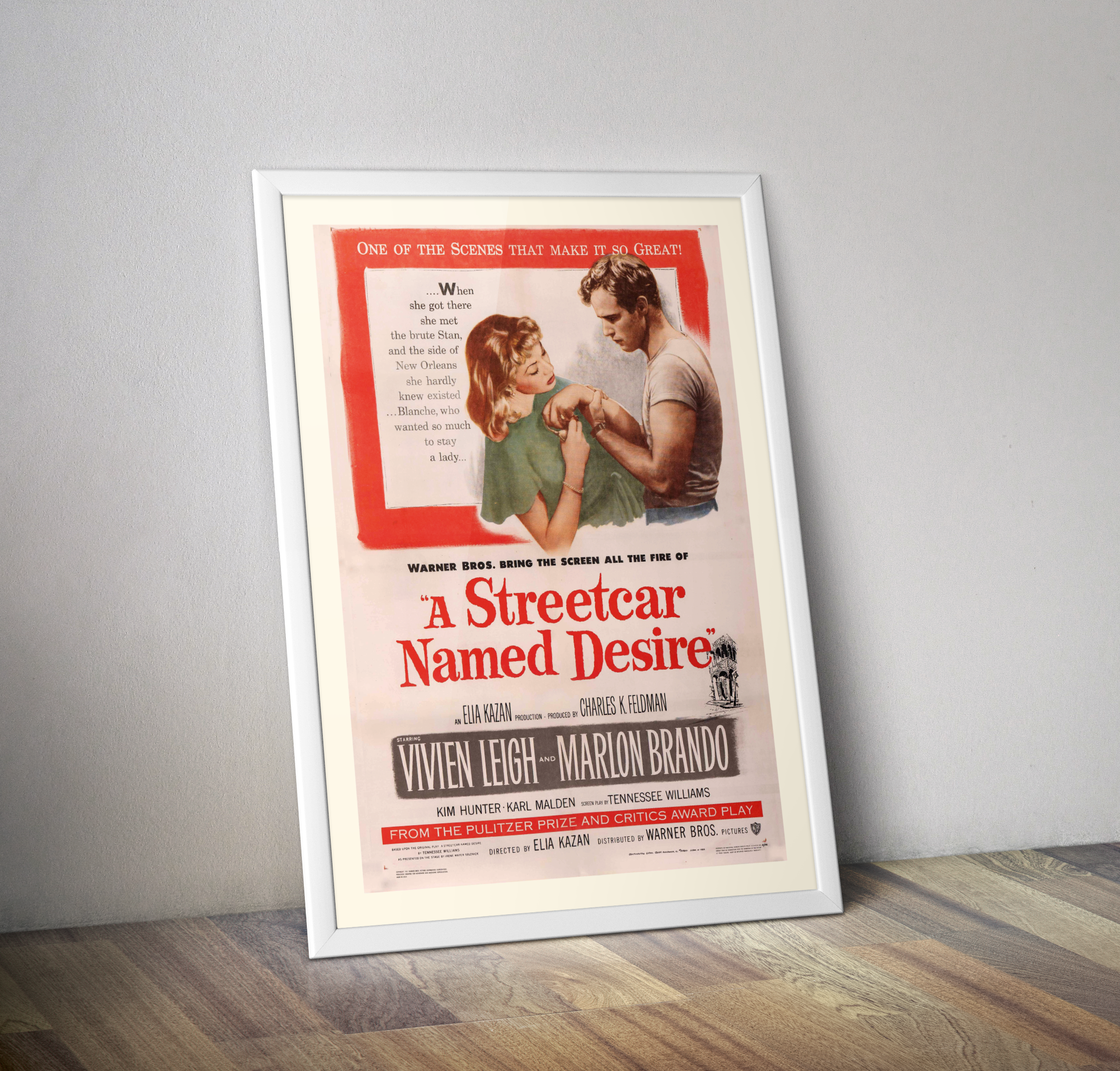 Affiche vintage film Un Train nommé désire 1951 - Poster film