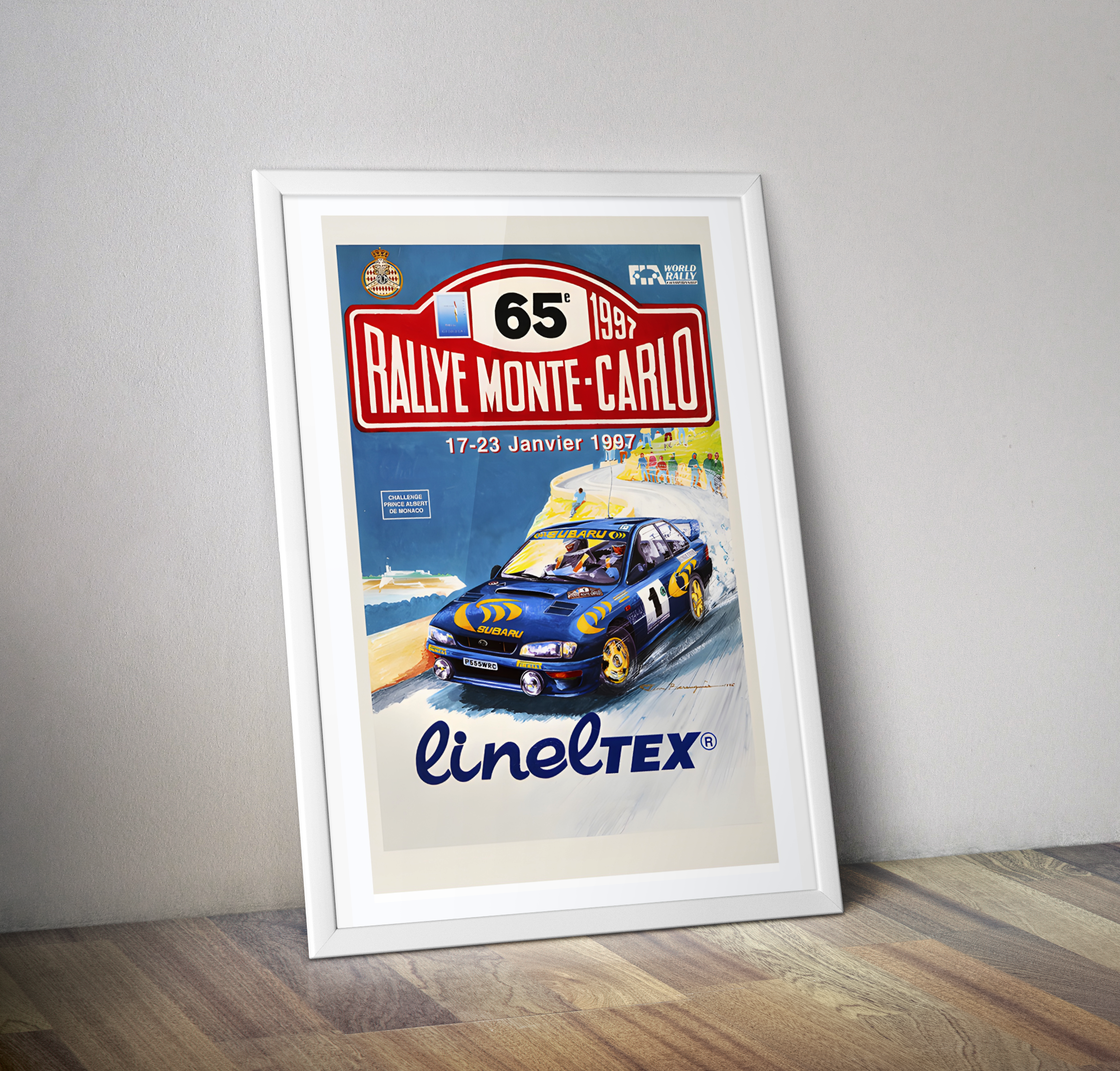 Affiche grand prix Monté Carlo 1997 Linel tex - Affiche et poster vintage