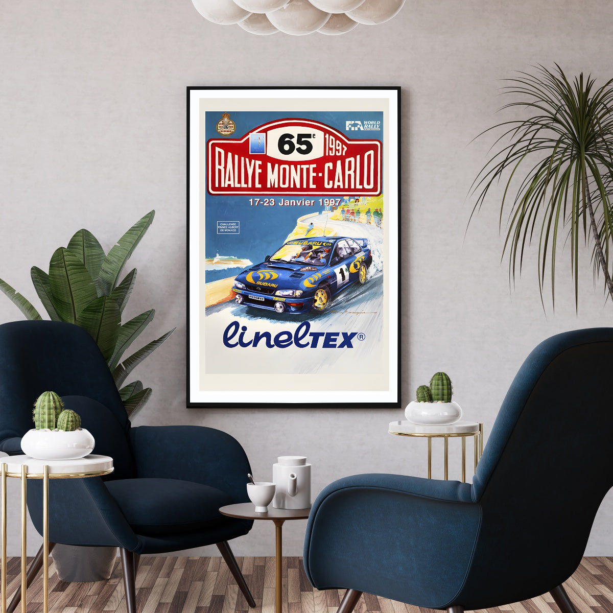 Affiche grand prix Monté Carlo 1997 Linel tex - Affiche et poster vintage
