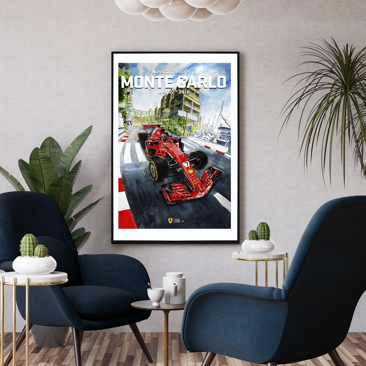Affiche vintage grand prix de Monaco 2018 - Poster vintage Monaco