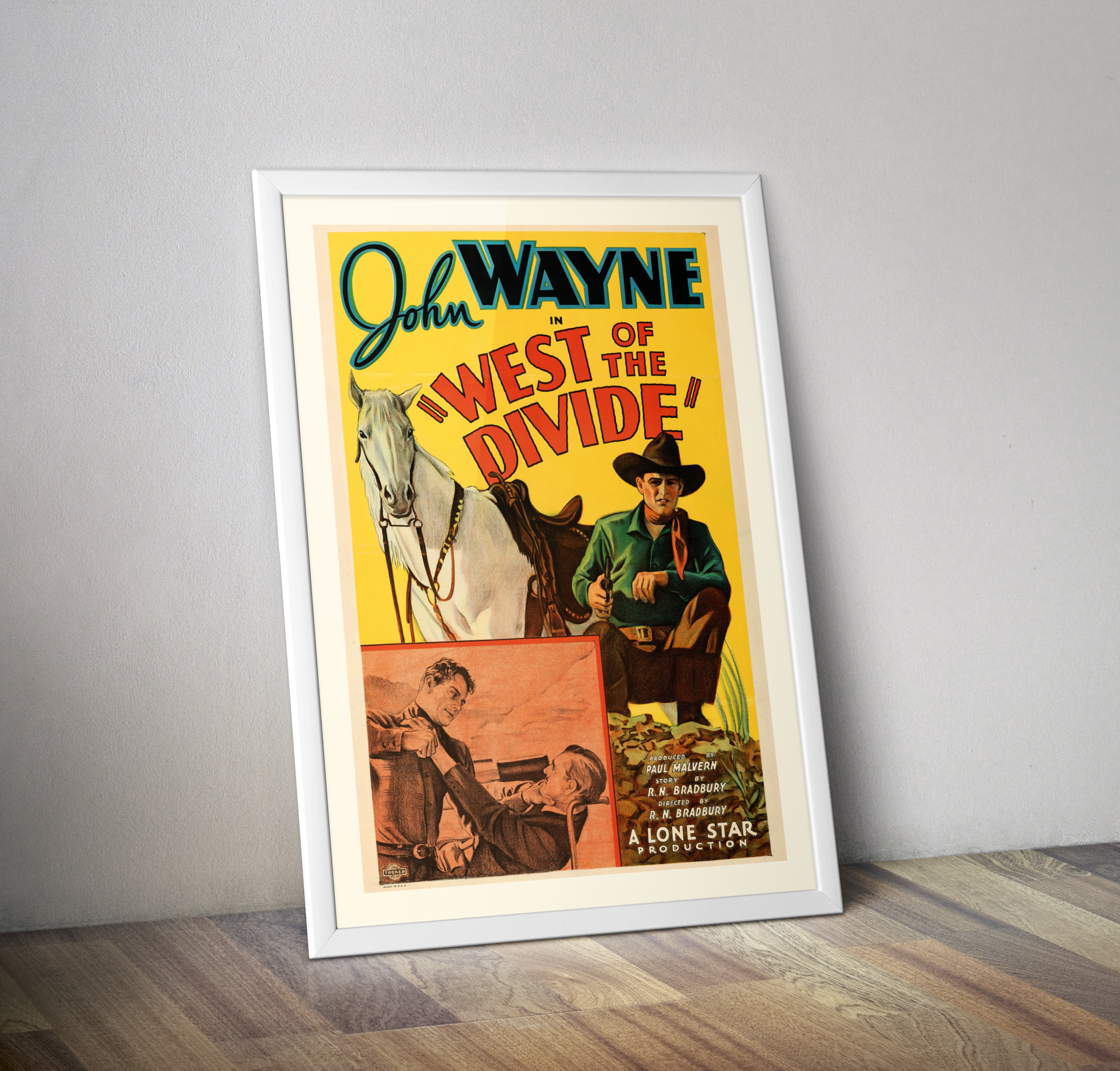 Affiche film West of the divide 1934 - Poster western John Wayne
