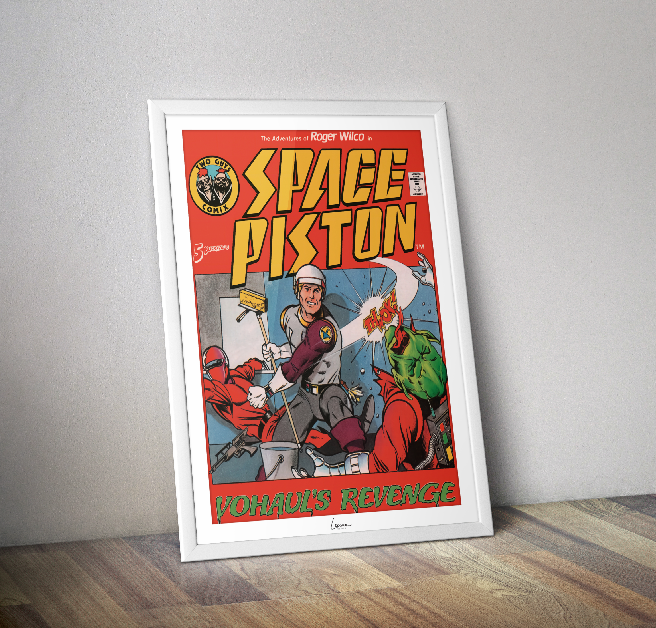 Poster comics Space Piston - Affiche vintage The adventure of Roger Wilco
