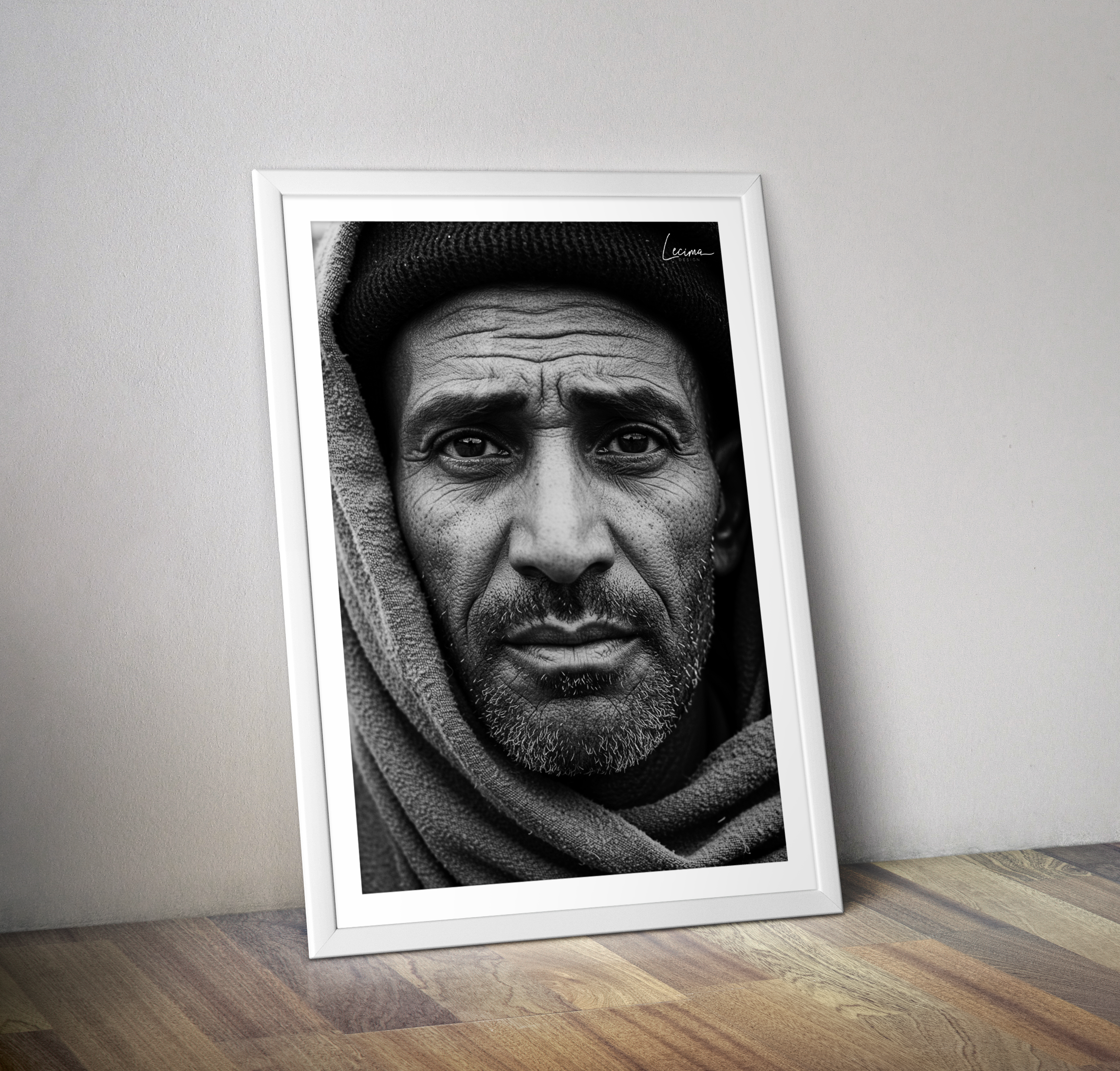 Affiche portrait homme Maroc - Poster orientaliste