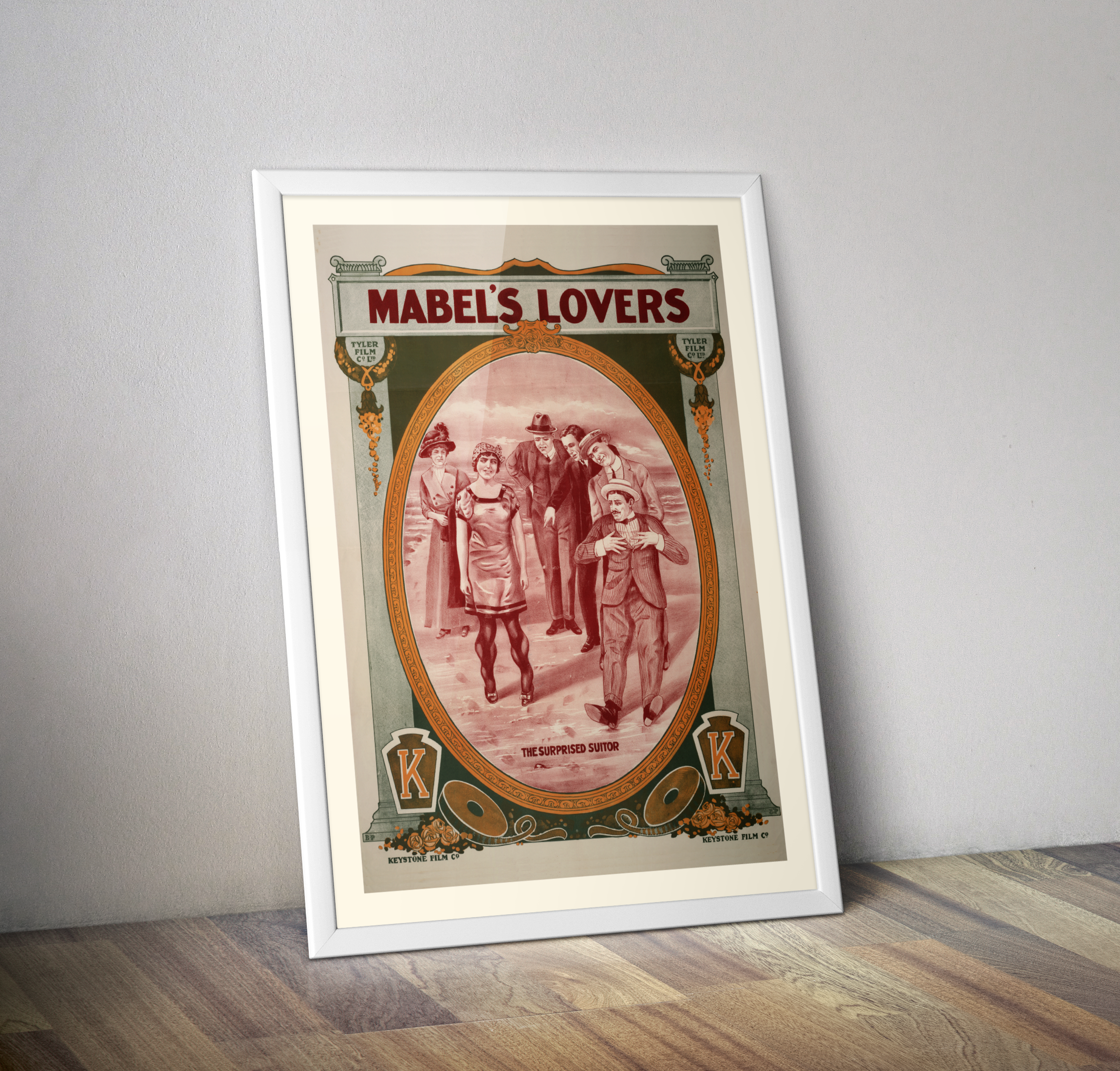 Affiche cinéma Mabel's Lovers 1912 - Poster film vintage