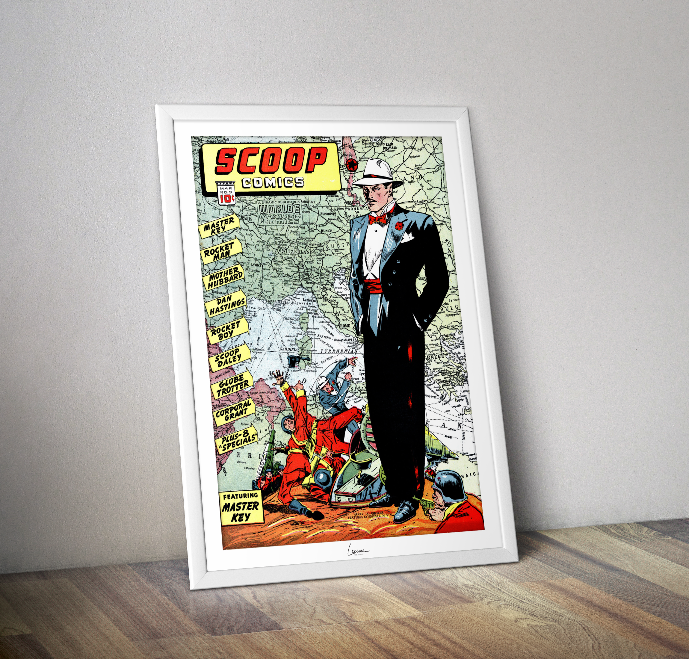 Poster SCOOP comics - Affiche vintage couverture Comcs