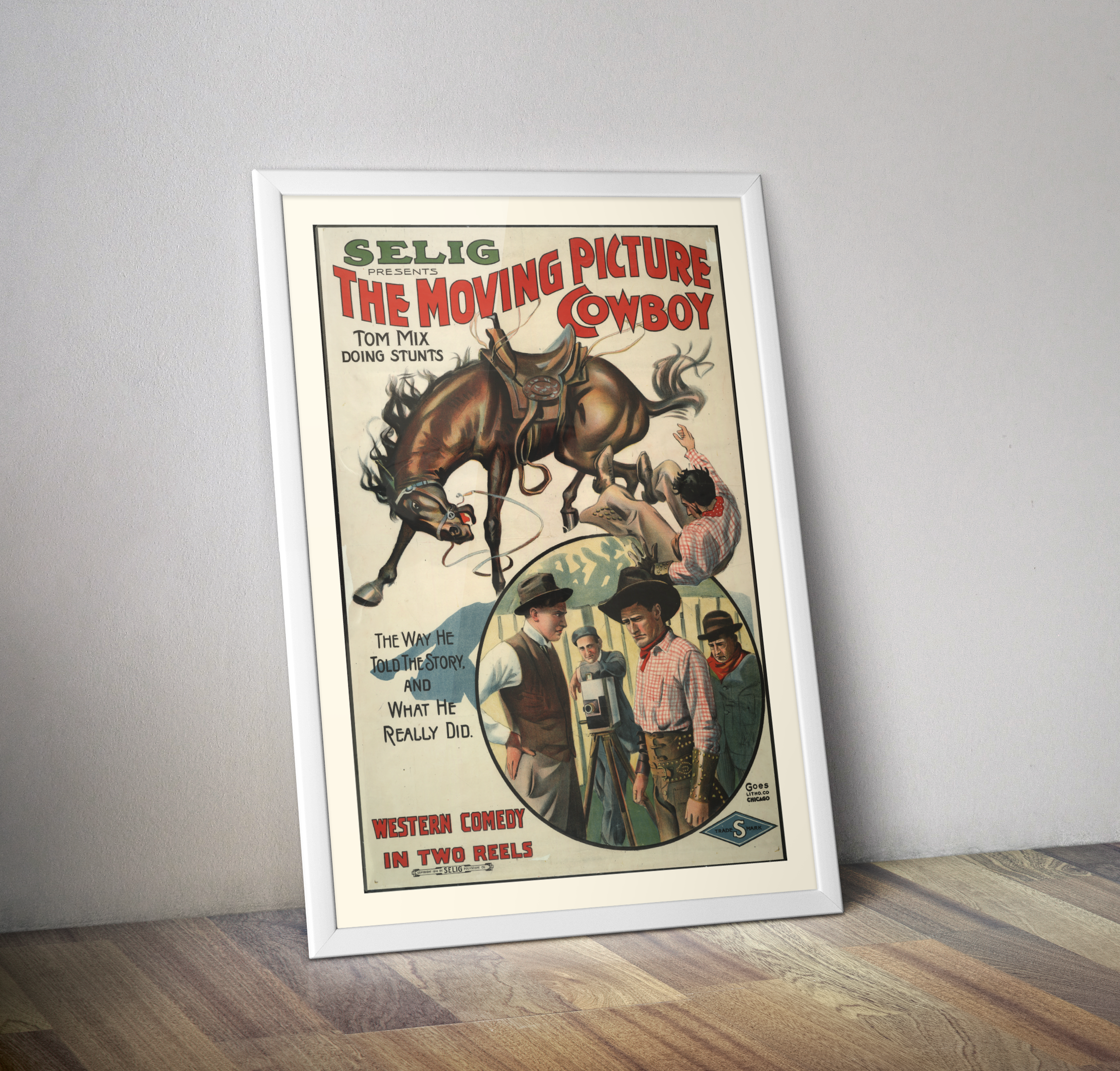 Affiche western film The moving picture cowboy 1914