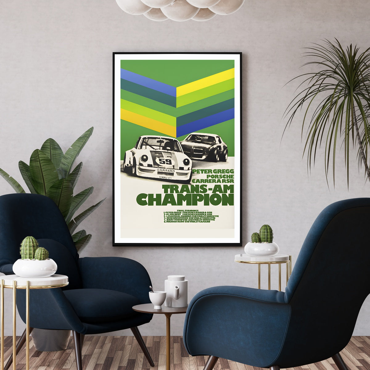Affiche vintage Porsche Carrera Champion Trans-on -Poster vintage auto