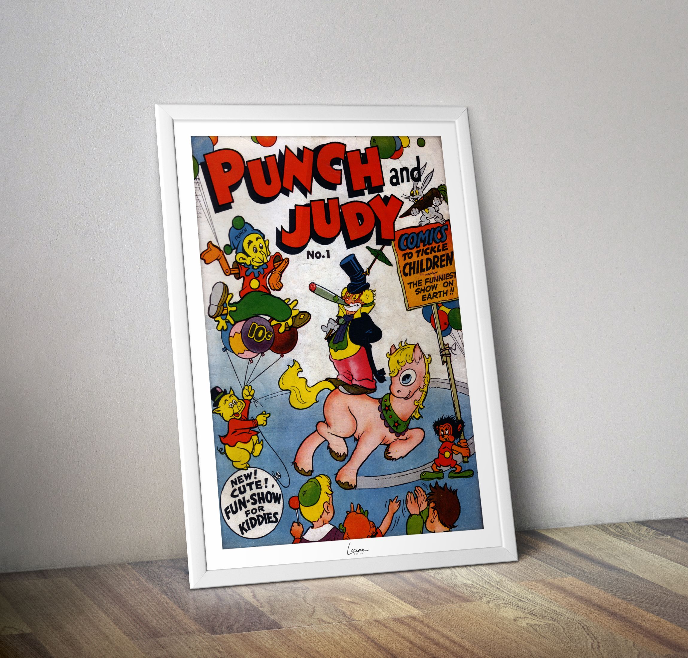 Poster Punch and Judy Comics comics - Affiche vintage Comics