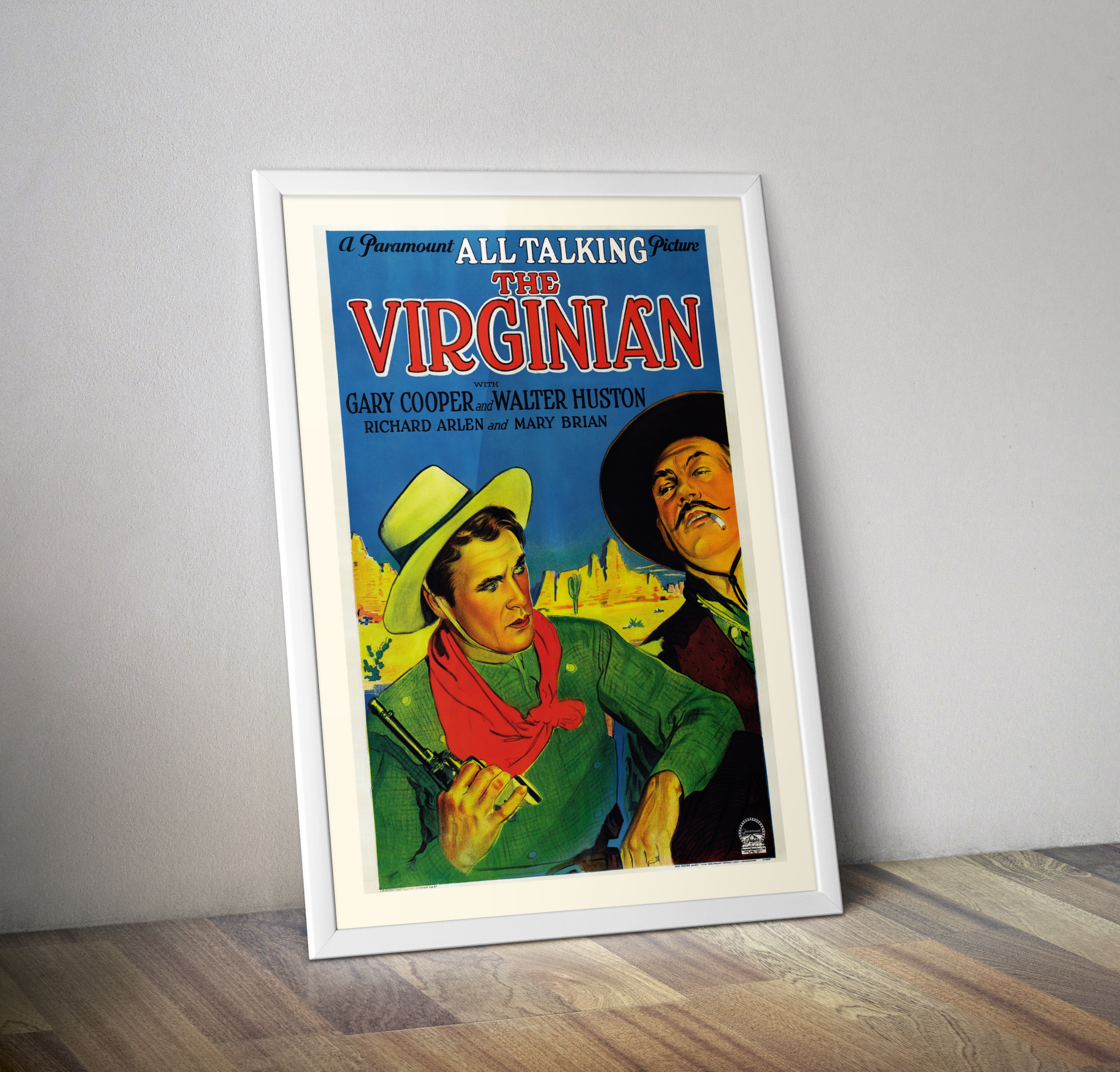 Affiche film Le virginien 1929 western Gary Cooper