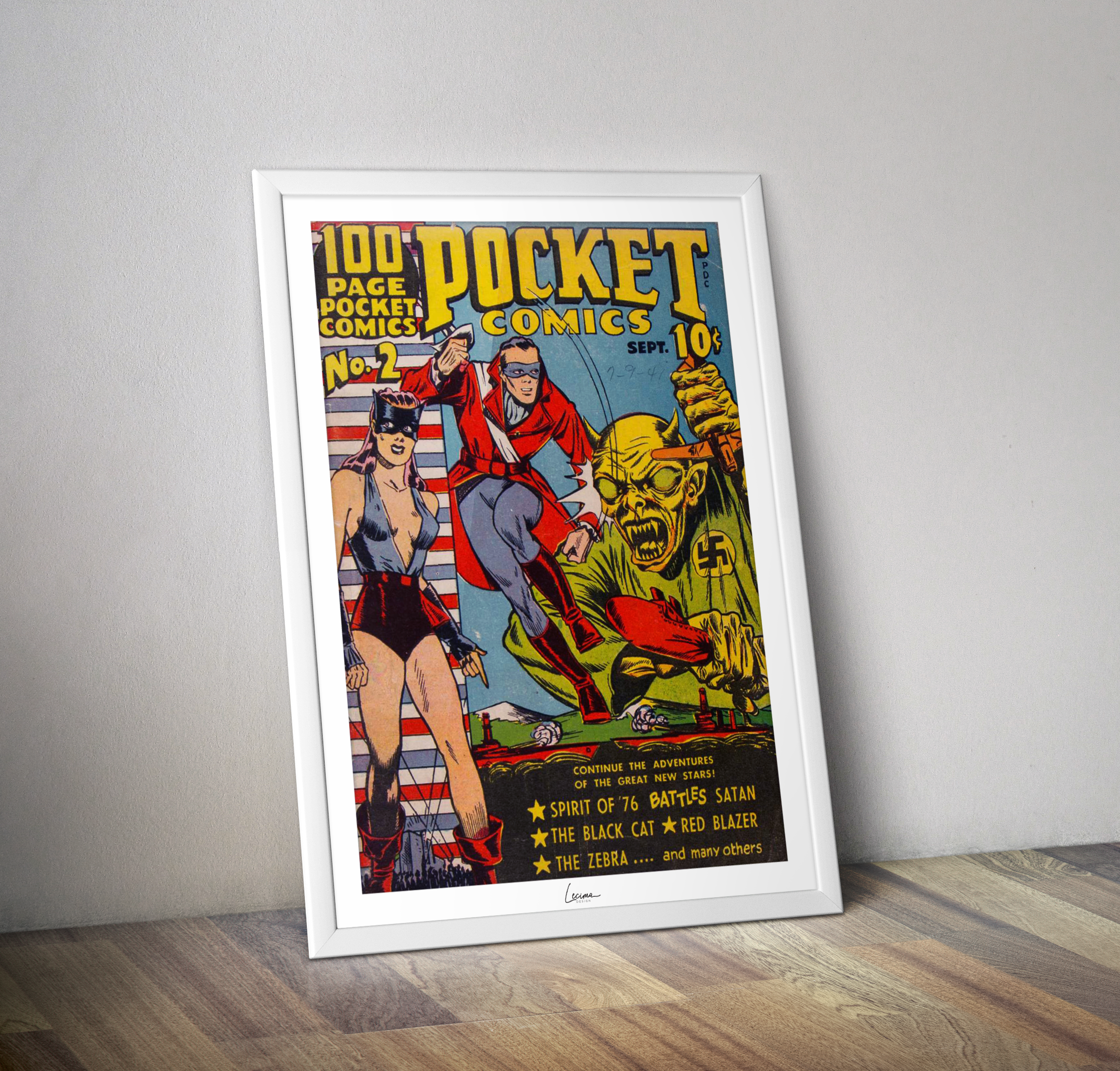 Poster Pocket comics - Affiche couverture vintage