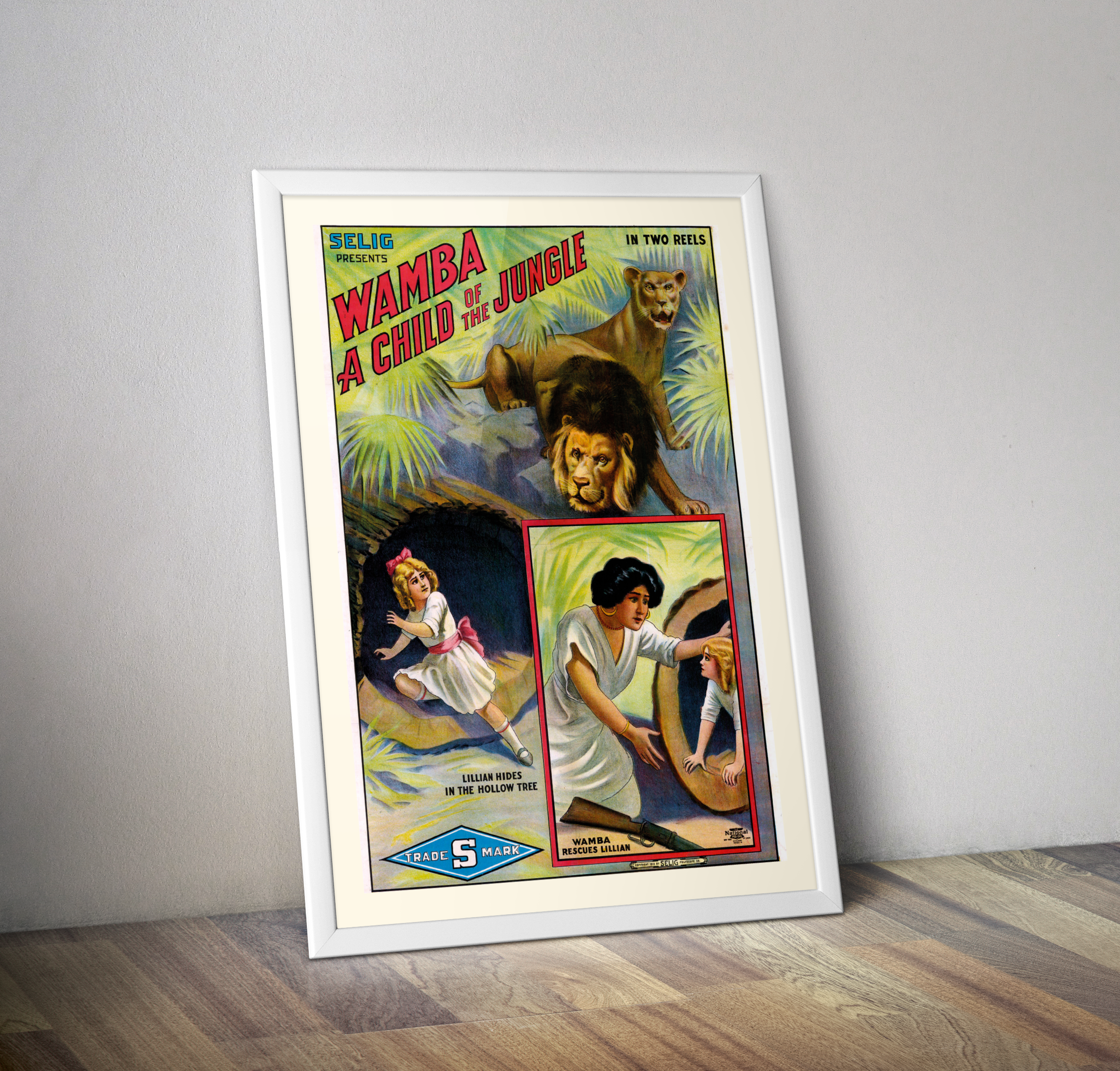 Affiche cinéma Wamba a child of the jungle 1913 - Poster Wamba un enfant de la Jungle