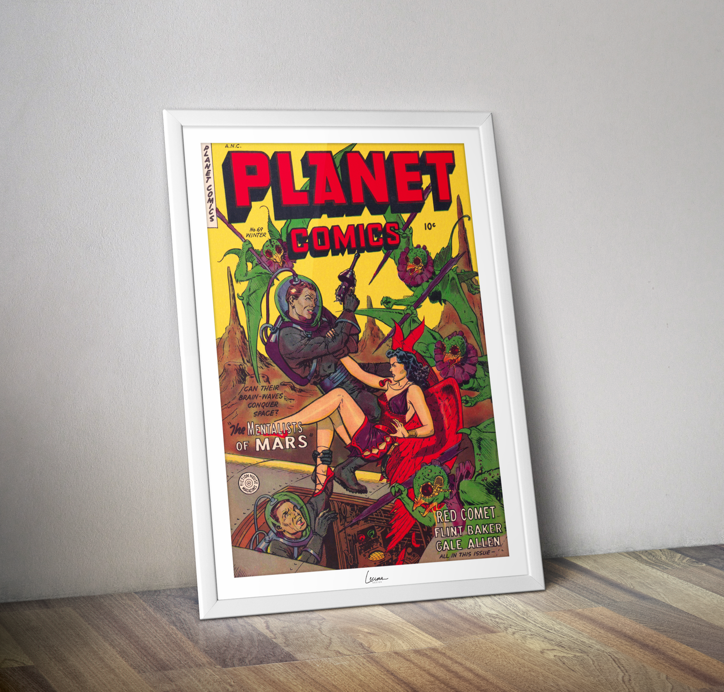 Poster couverture PLANET comics - Affiche vintage Comics
